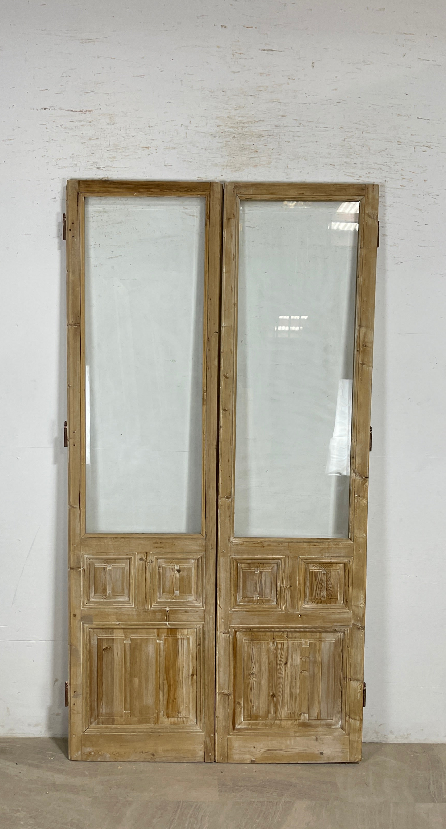 Antique French panel doors with Glass (88x46) P134