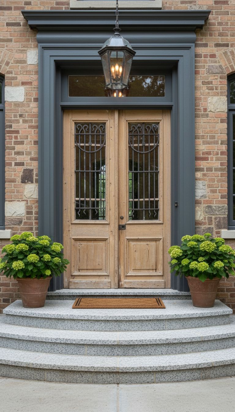 Antique French panel doors with Metal (94x56.5) P127