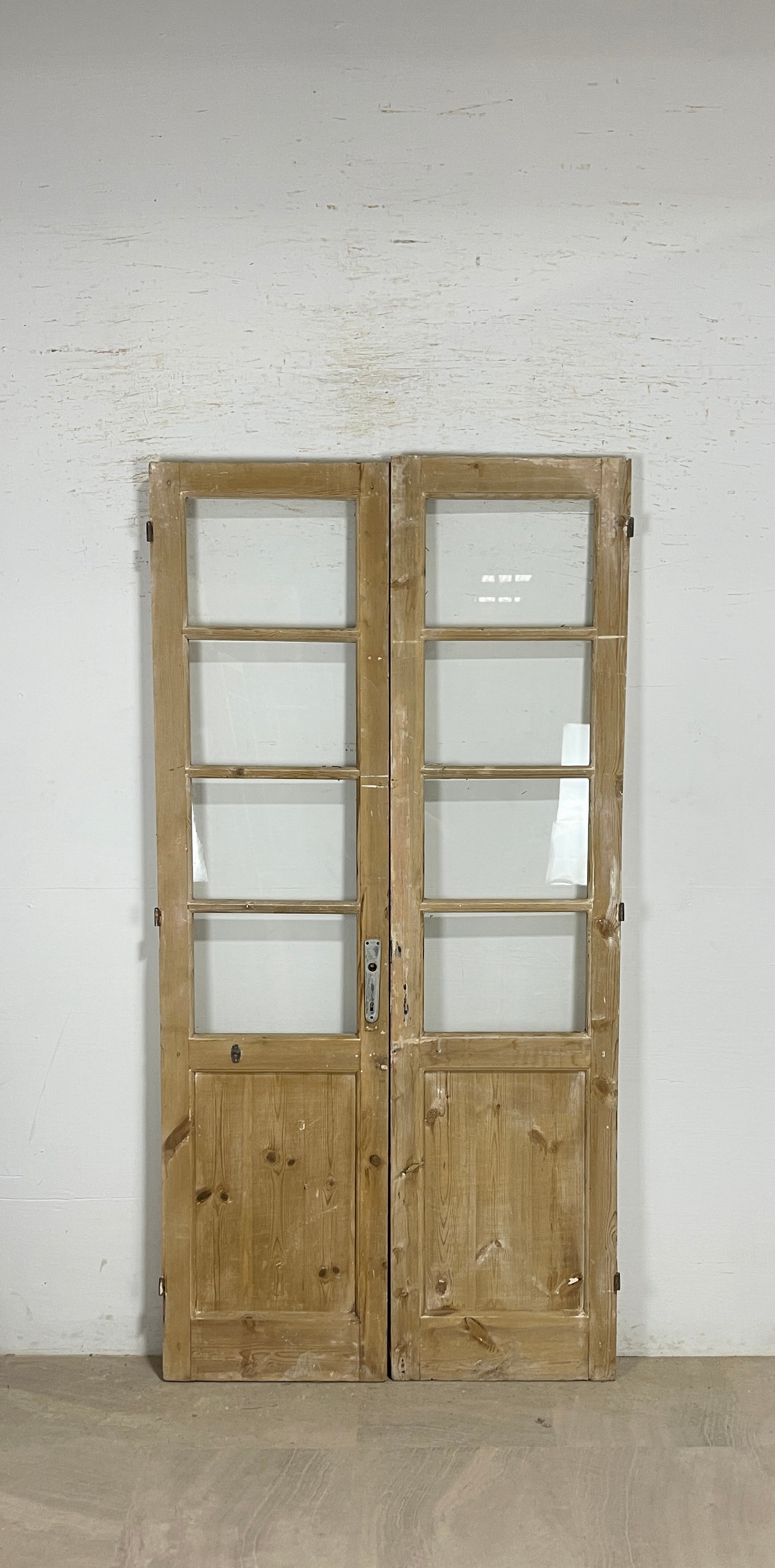 Antique French panel doors with Glass (87.5x43.5) P164