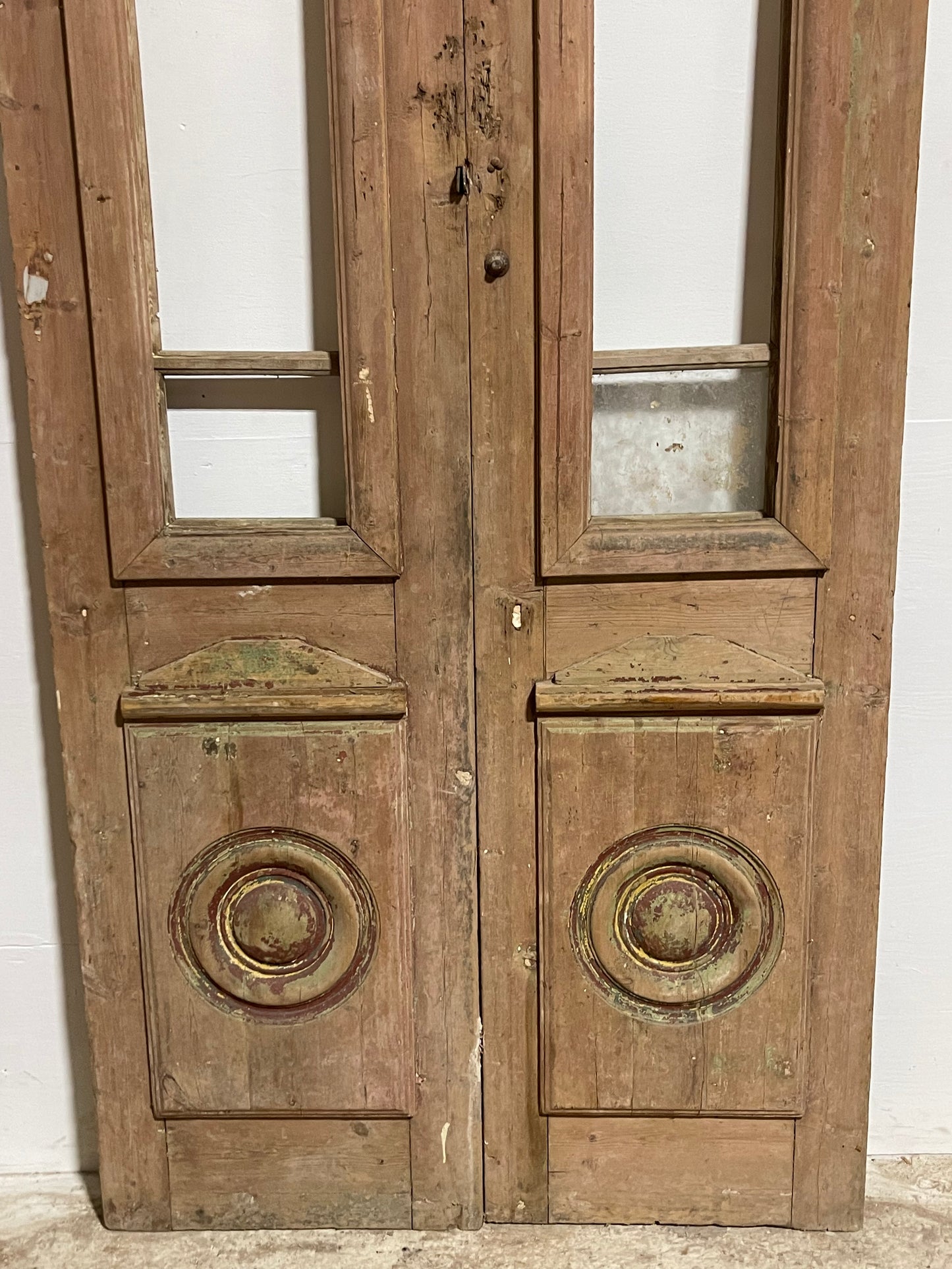 Antique French Panel Doors with Glass (97.25x46.50) J306