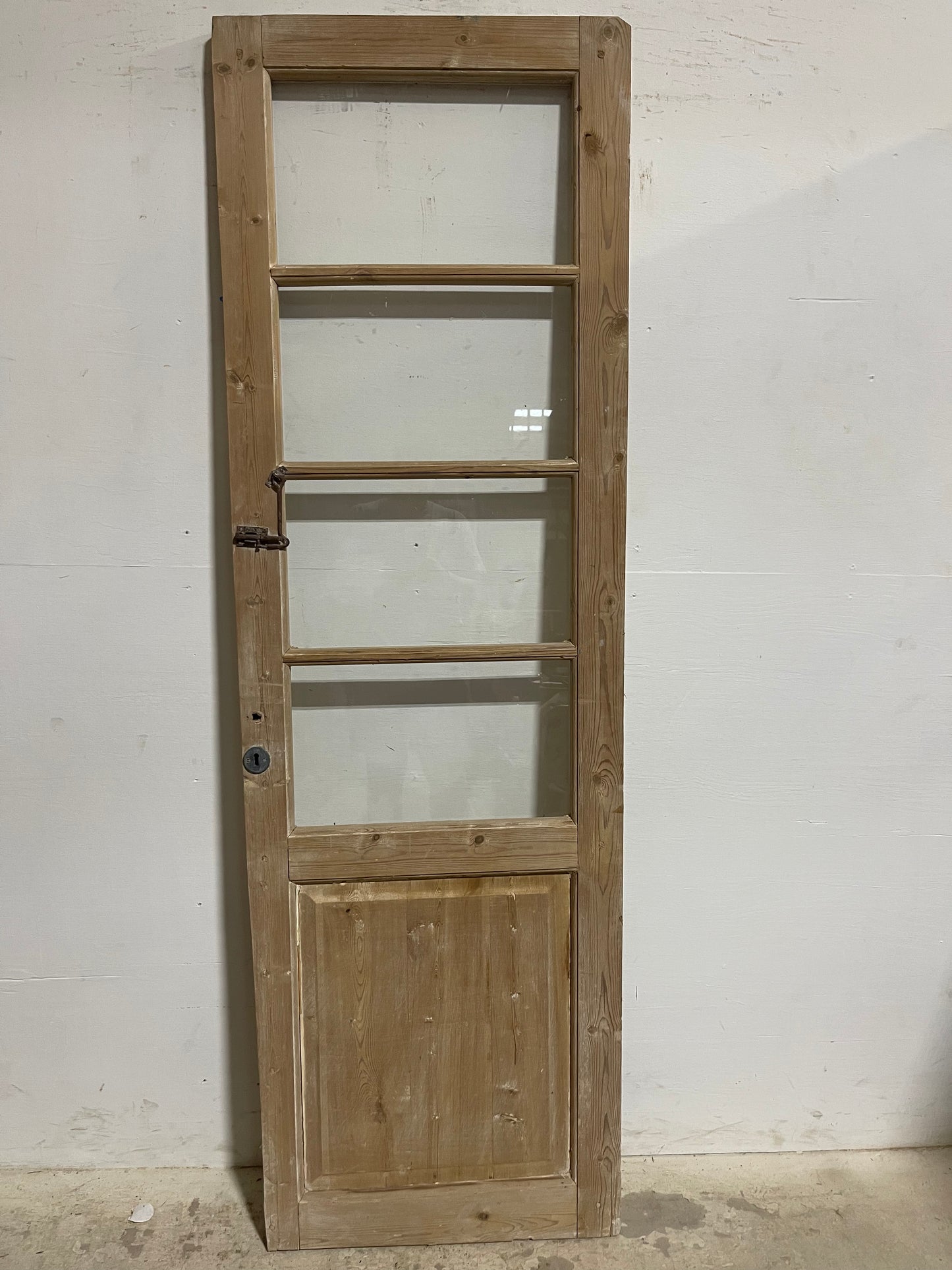 Antique French Panel Door with Glass  (85.5x27.5) J901