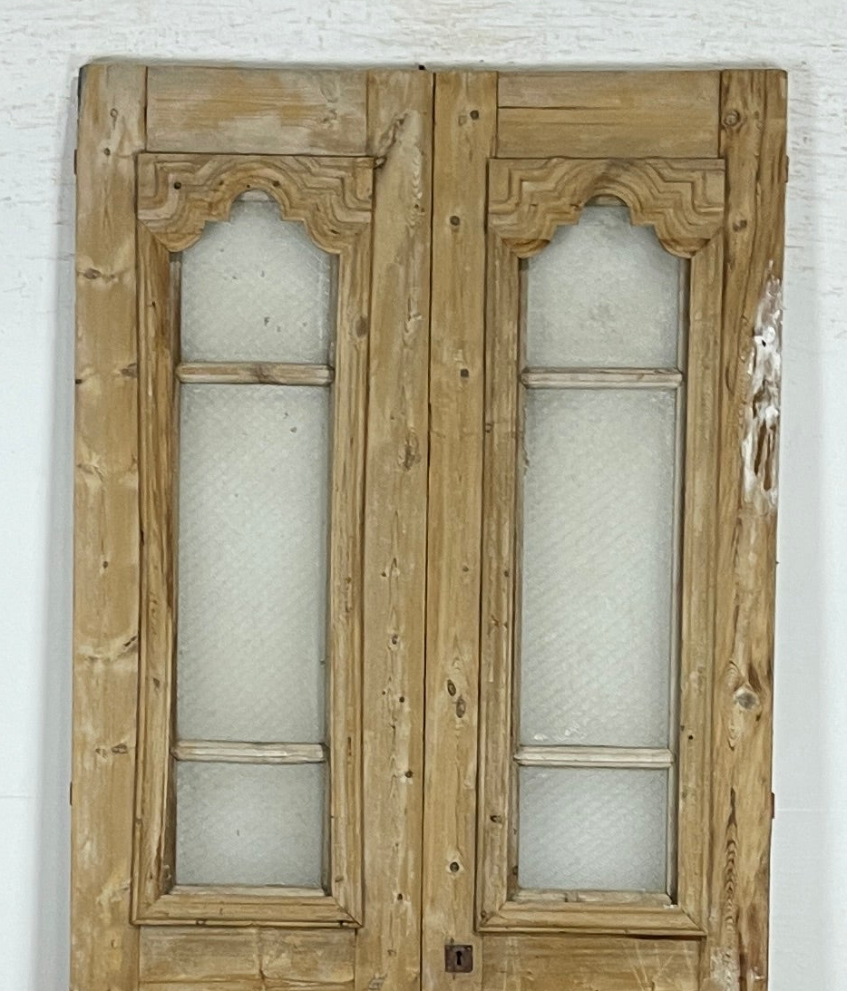Antique French panel doors with Glass (93x43.5) P178