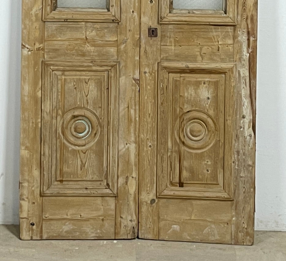Antique French panel doors with Glass (93x43.5) P178