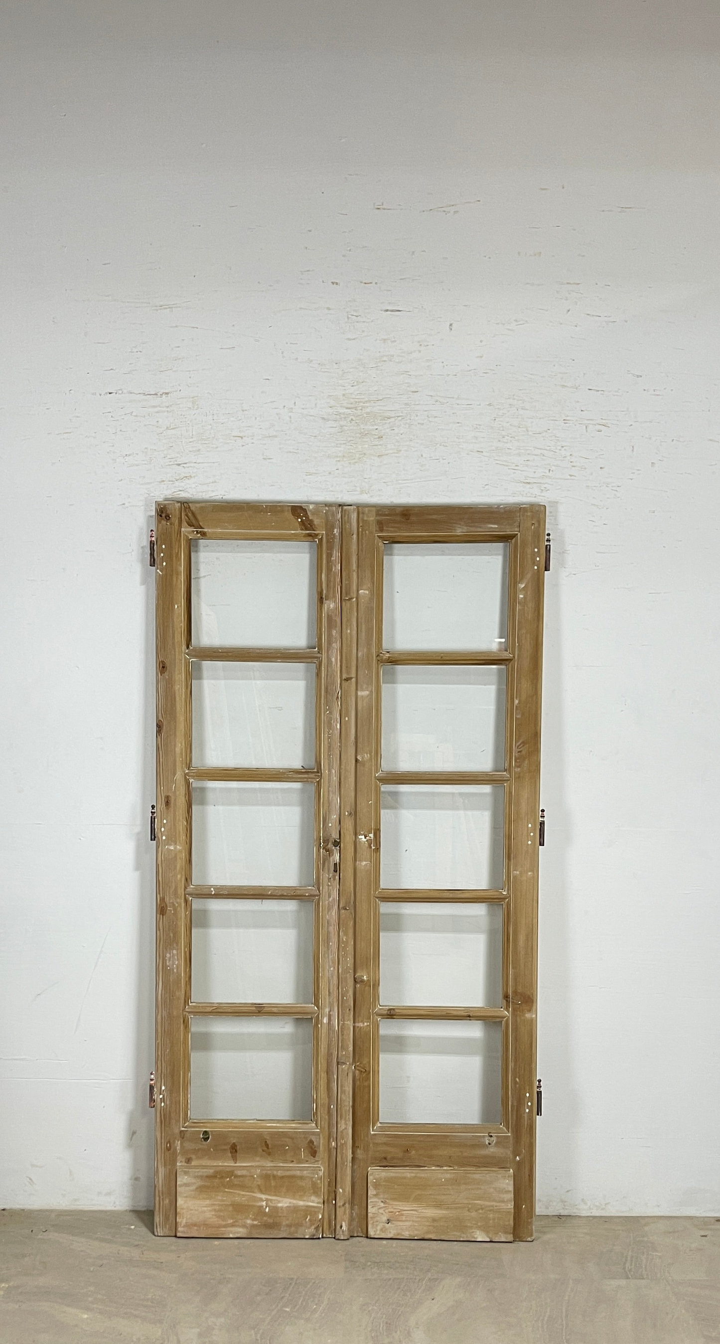 Antique French panel doors with Glass (85x44.5) P137