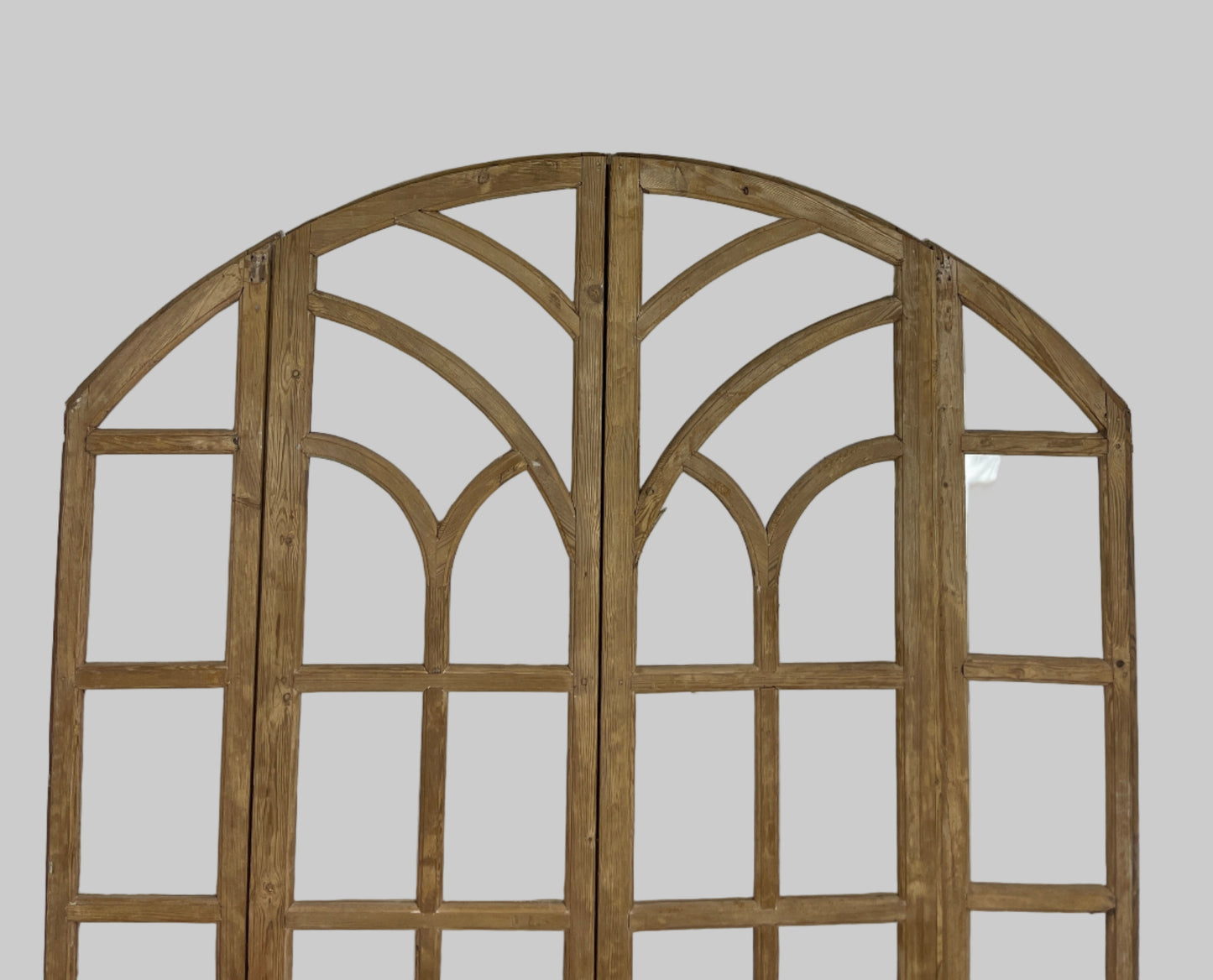 Antique French panel arched doors with Glass ( 90 x 81.5) P5