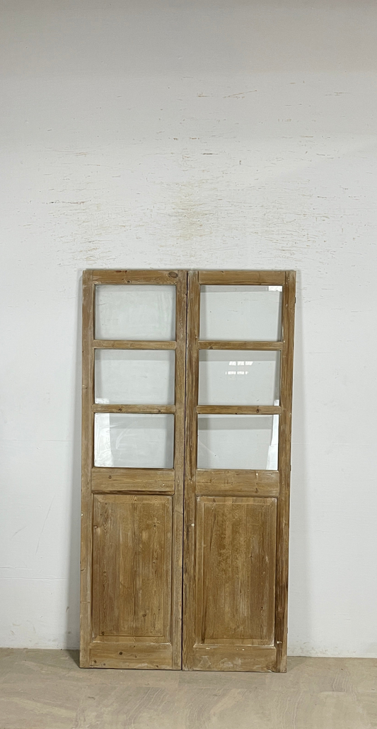 Antique French panel doors with Glass (83.5x44.5) P162