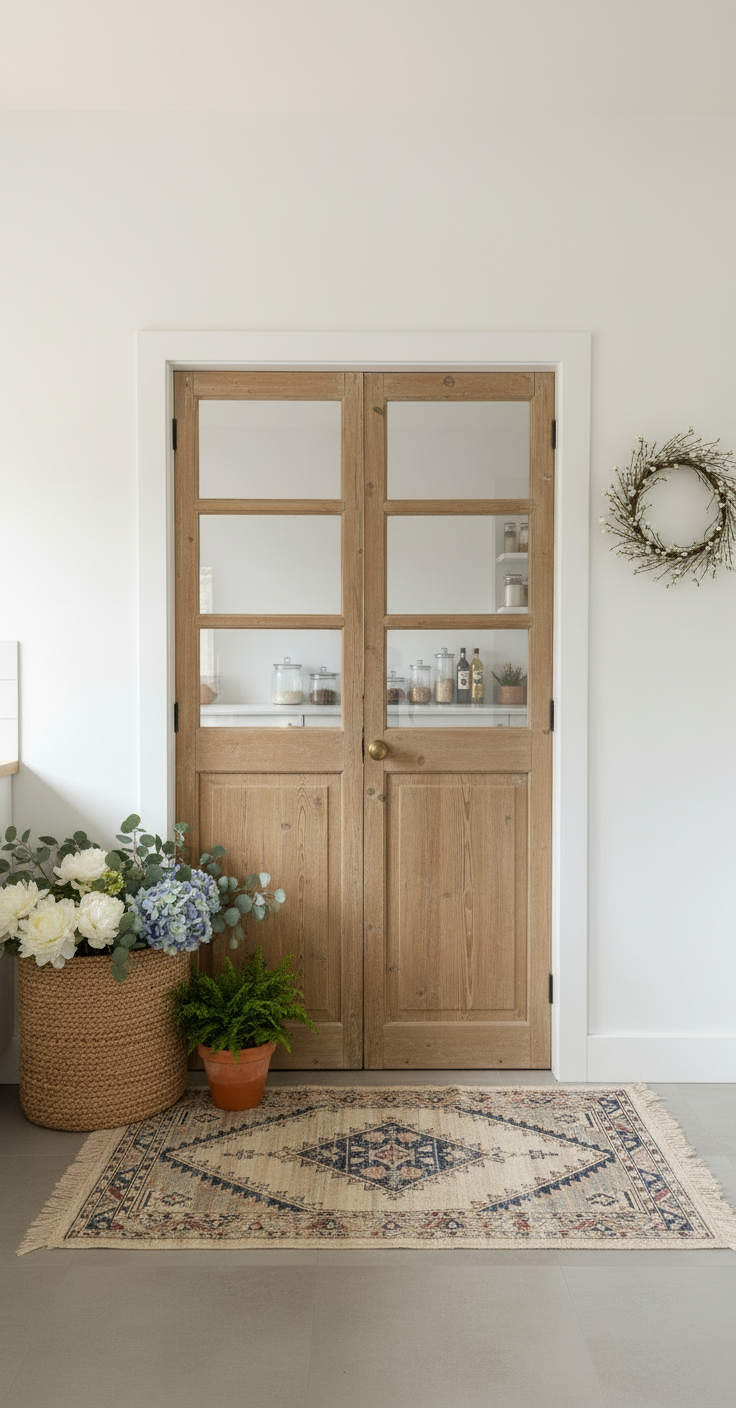 Antique French panel doors with Glass (83.5x44.5) P162