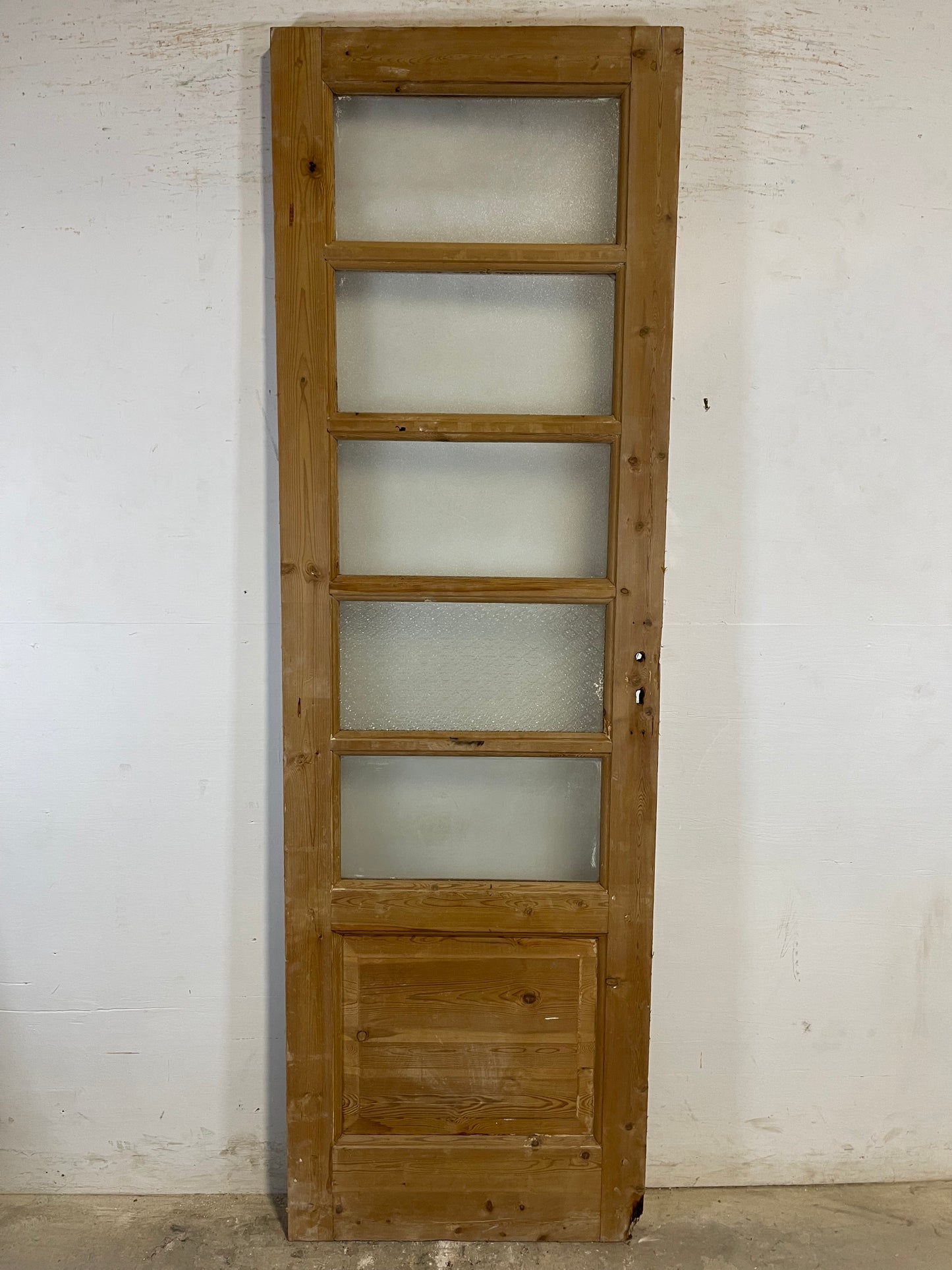 Antique French Panel Door with Glass  (89 x 27.75) L135