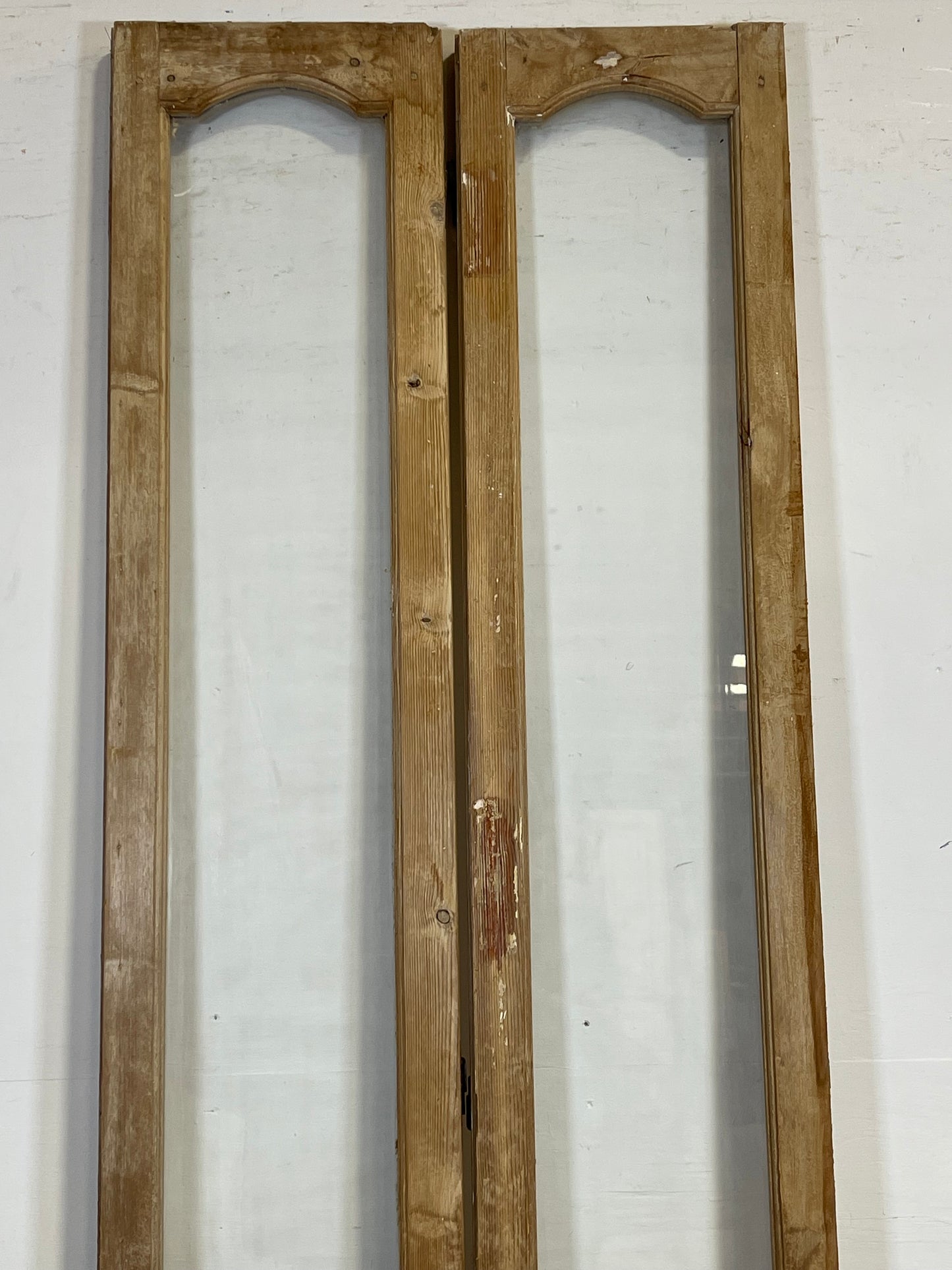 Antique French Panel Doors with glass  (94x29)  K323