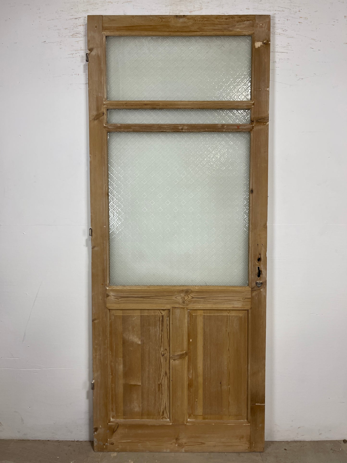 Antique French Panel Door - Single with glass (89.25x36) O275
