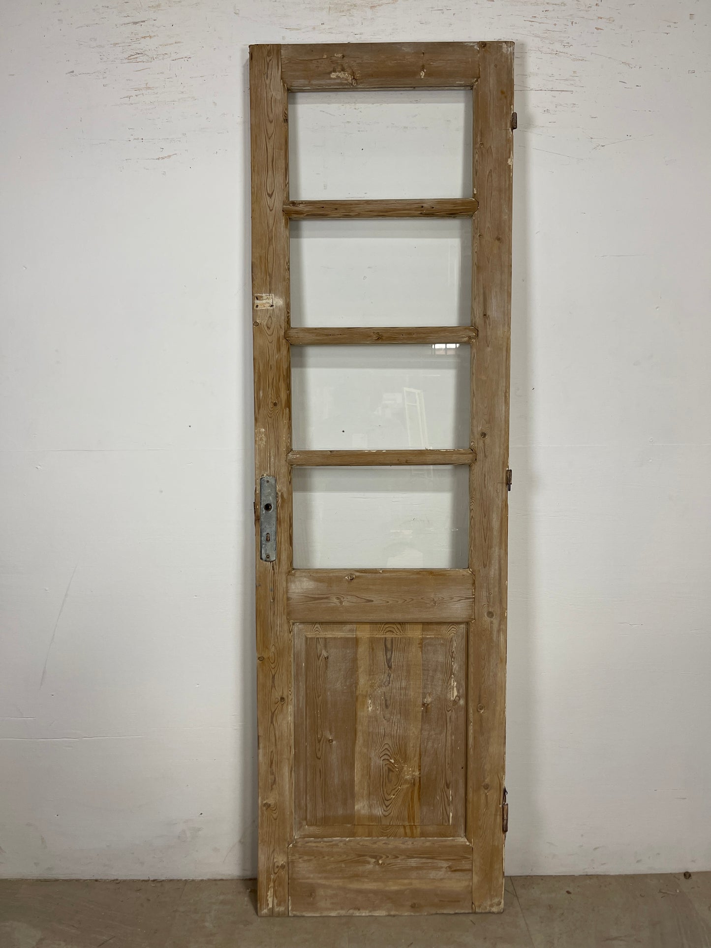Antique French Panel Door - Single with glass (86.75x25.5) O257