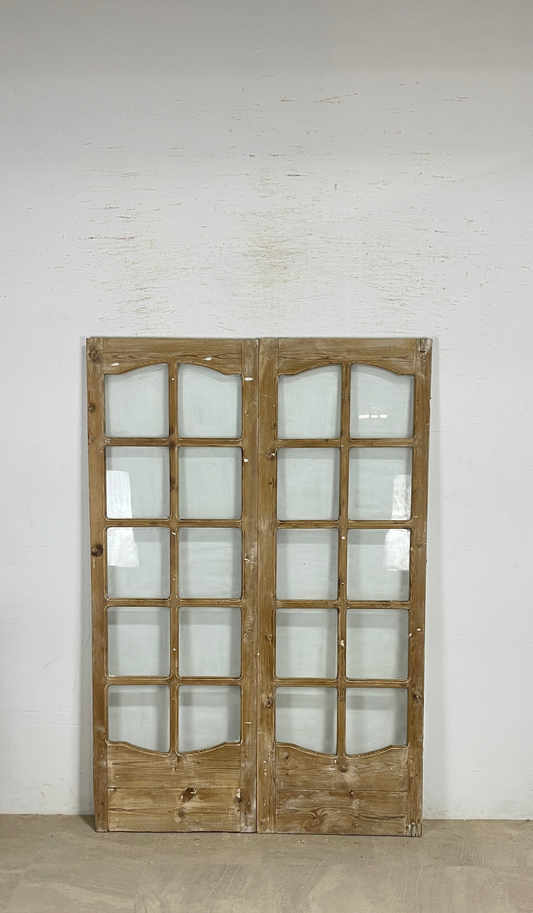 Antique French panel doors with Glass (81.5x55) P184
