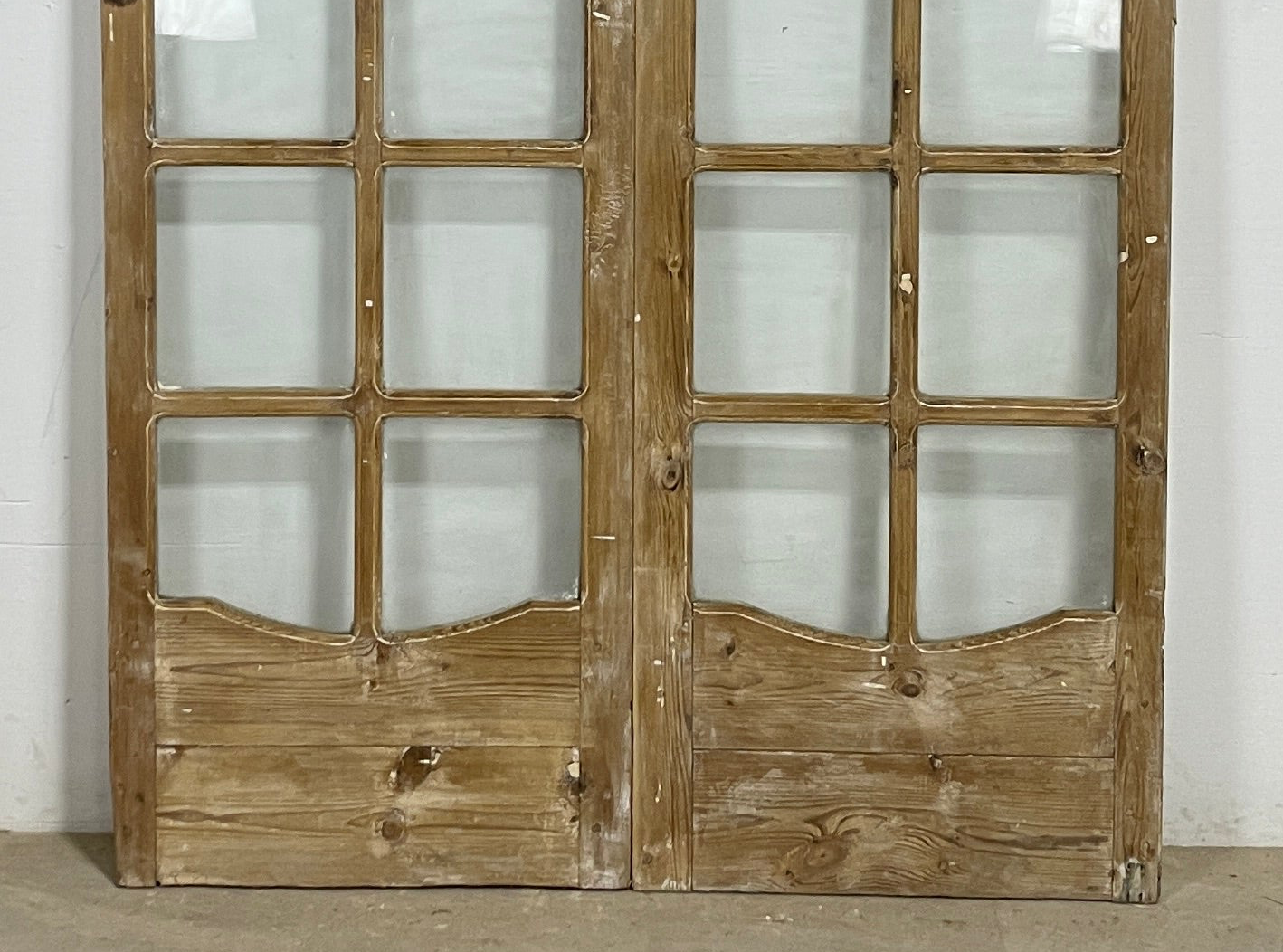 Antique French panel doors with Glass (81.5x55) P184