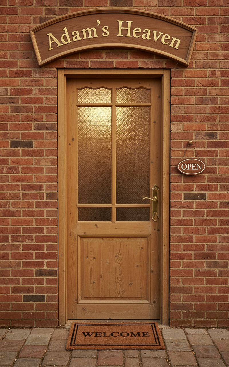 Antique French panel single door with glass (82.5x32) P205