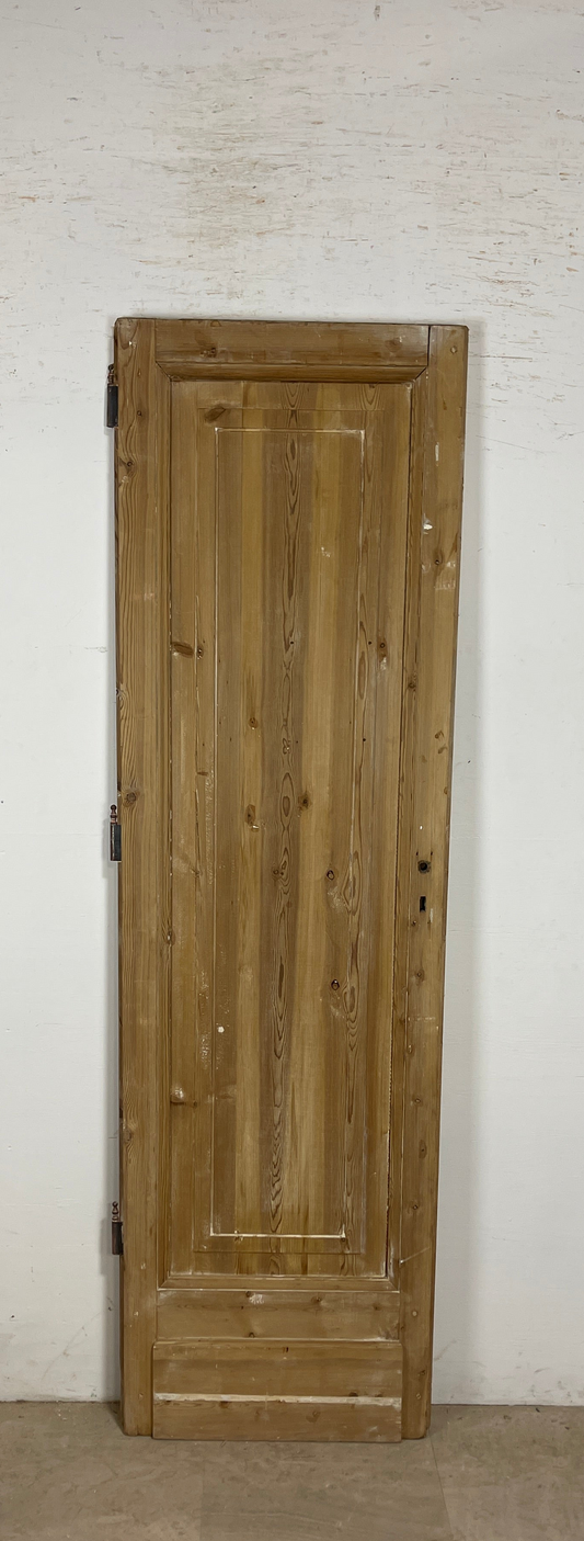 Antique French panel single door with Carvings (84 x 24.5) P59