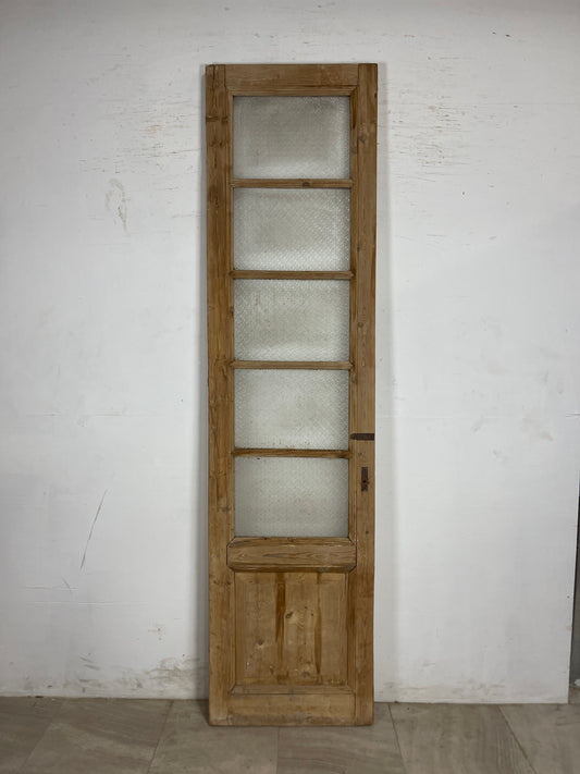 Antique French Panel Door with Glass (101 x 25.75)  N230