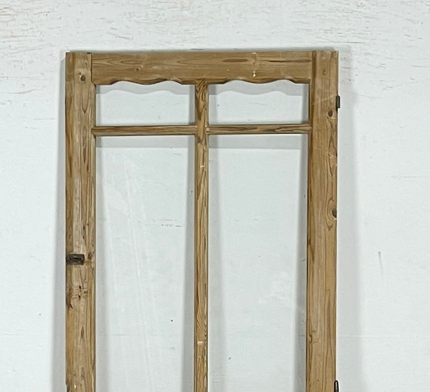 Antique French panel single door with glass (81x32.5) P197