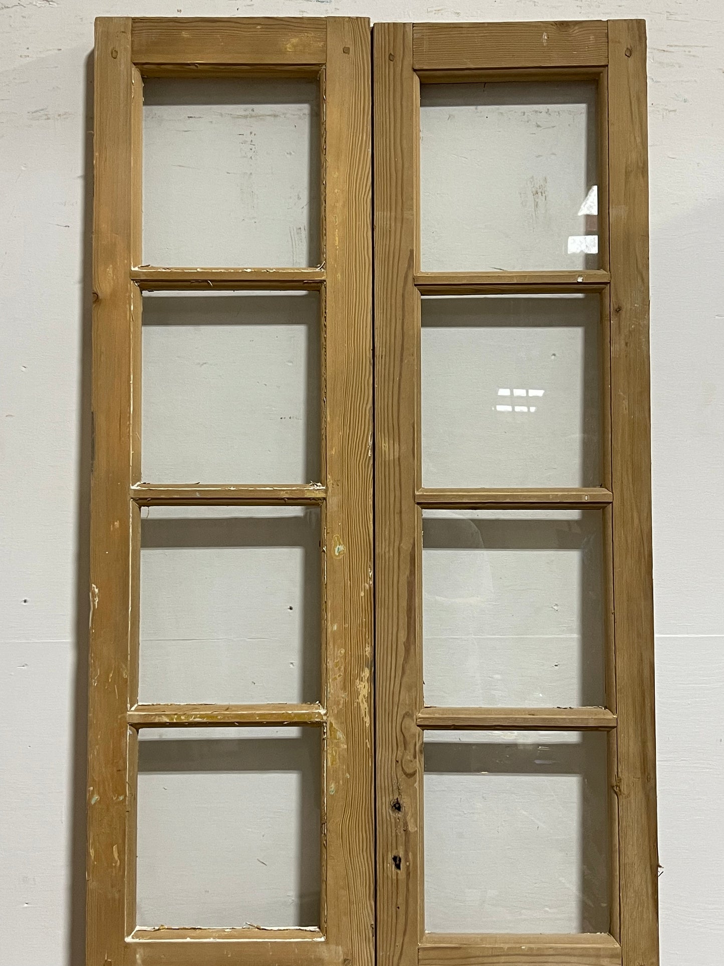 Antique French Panel Doors withg Glass (84.25x32.25) J326