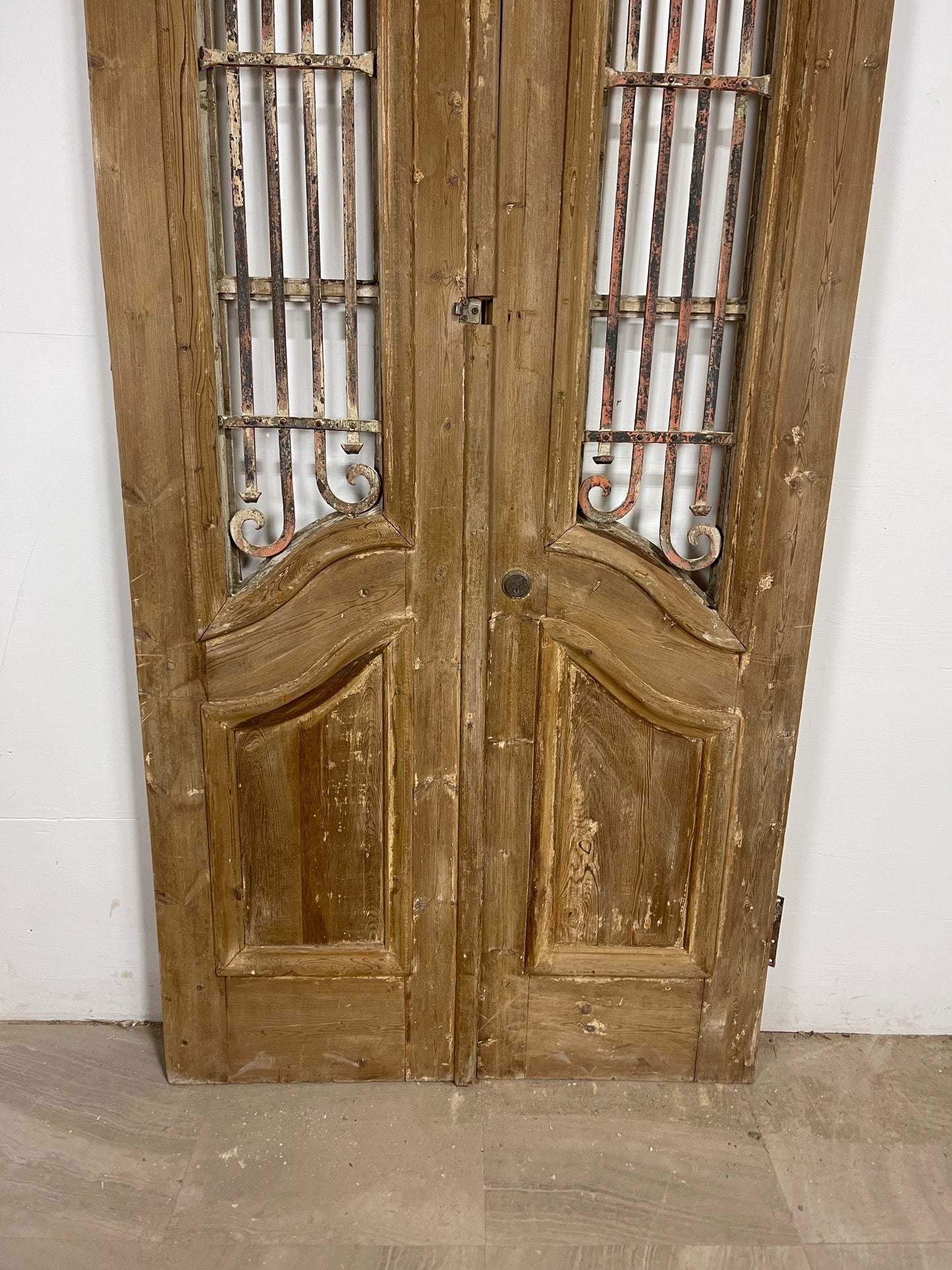 Antique French panel doors with Metal (94x41) P76