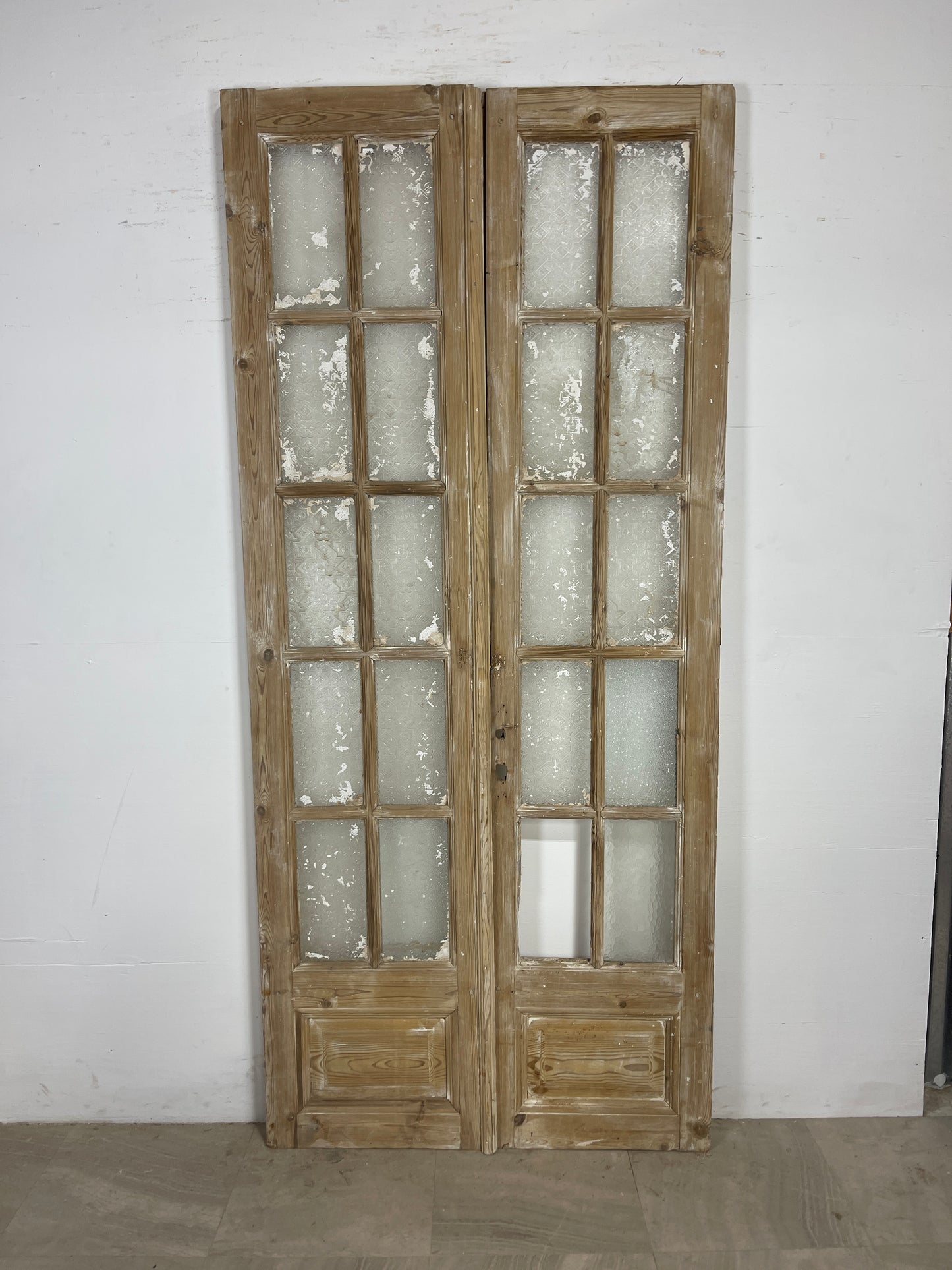 Antique French panel doors with Glass (94x42.5) O107