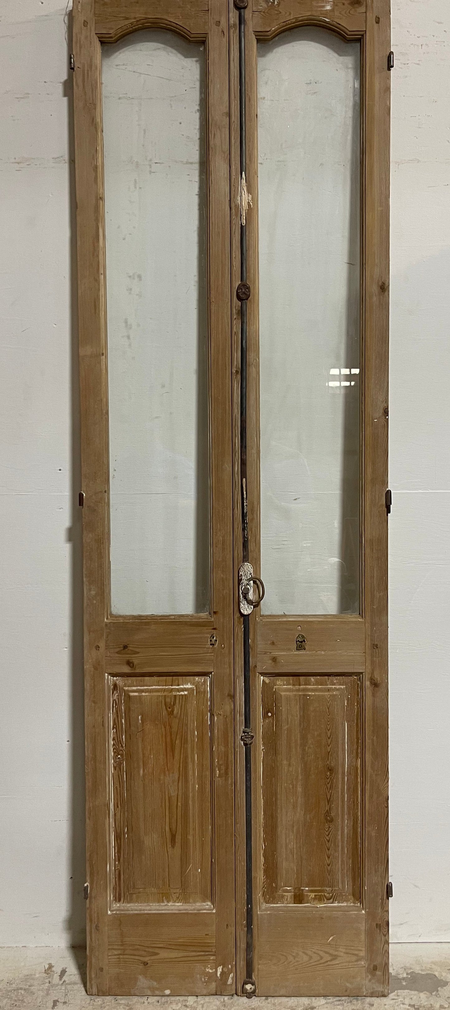 Antique French Panel Doors wirth Glass (94x29.25) J307