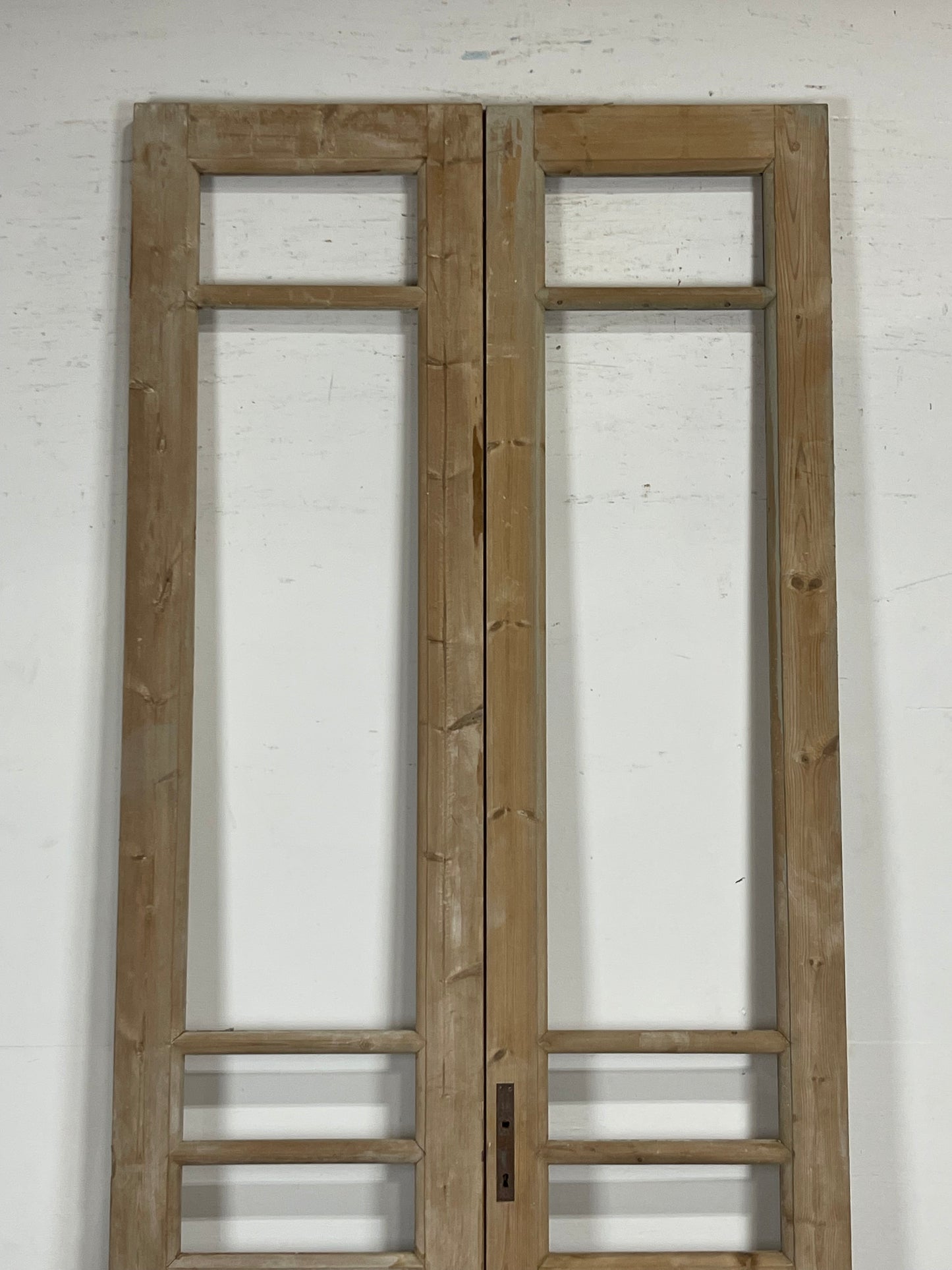 Antique  French Panel Doors with glass (103.5x51)   M122