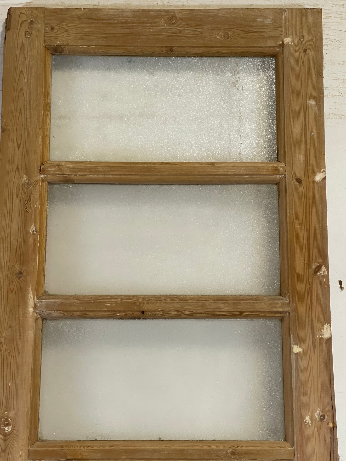 Antique French Panel Door with Glass  (88.75x27.75) L121