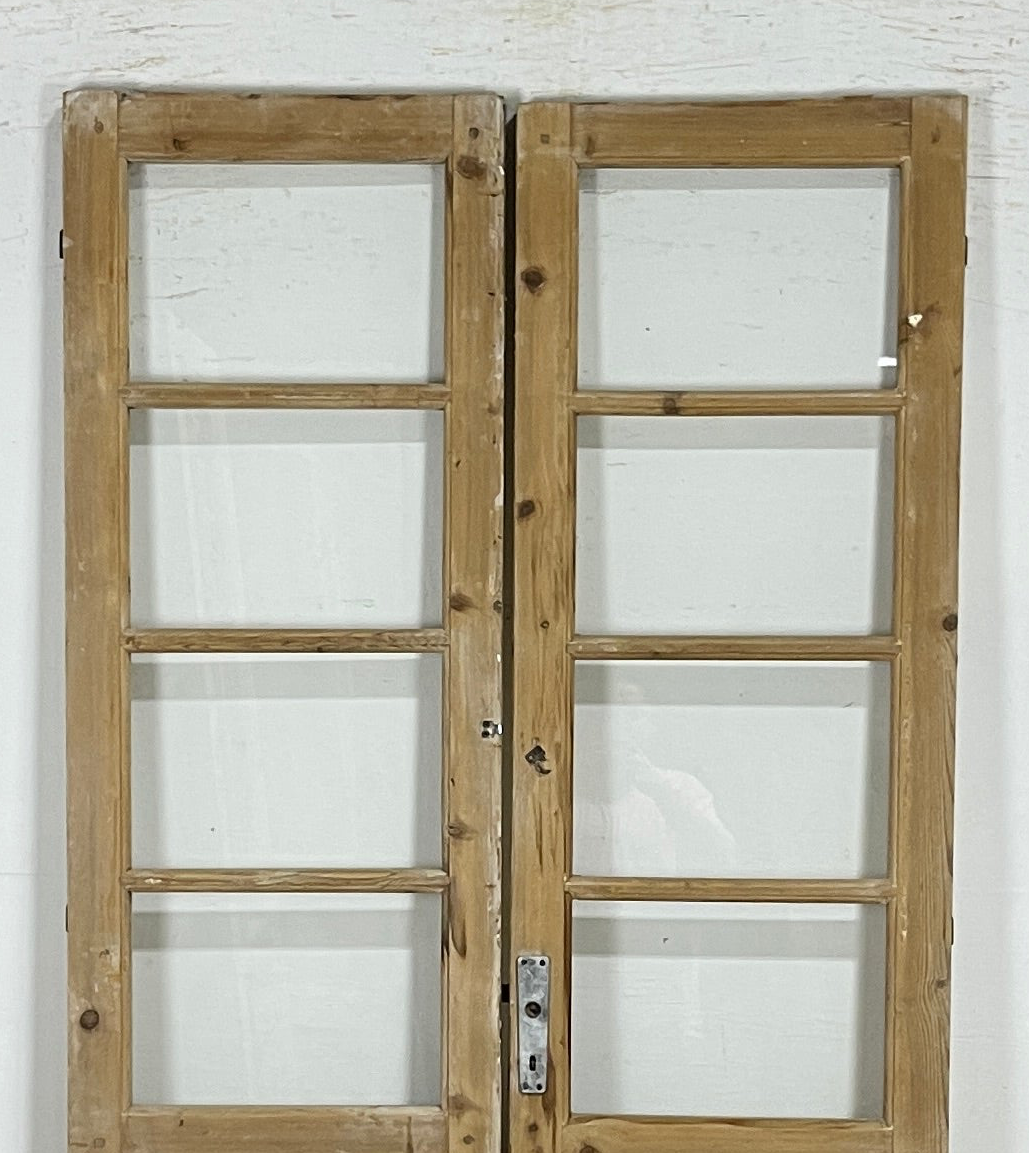Antique French panel doors with Glass (86x43.5) P152