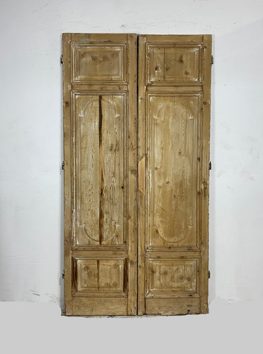 Antique  French Panel Doors with Carving  (91.5 x 47.25) N010