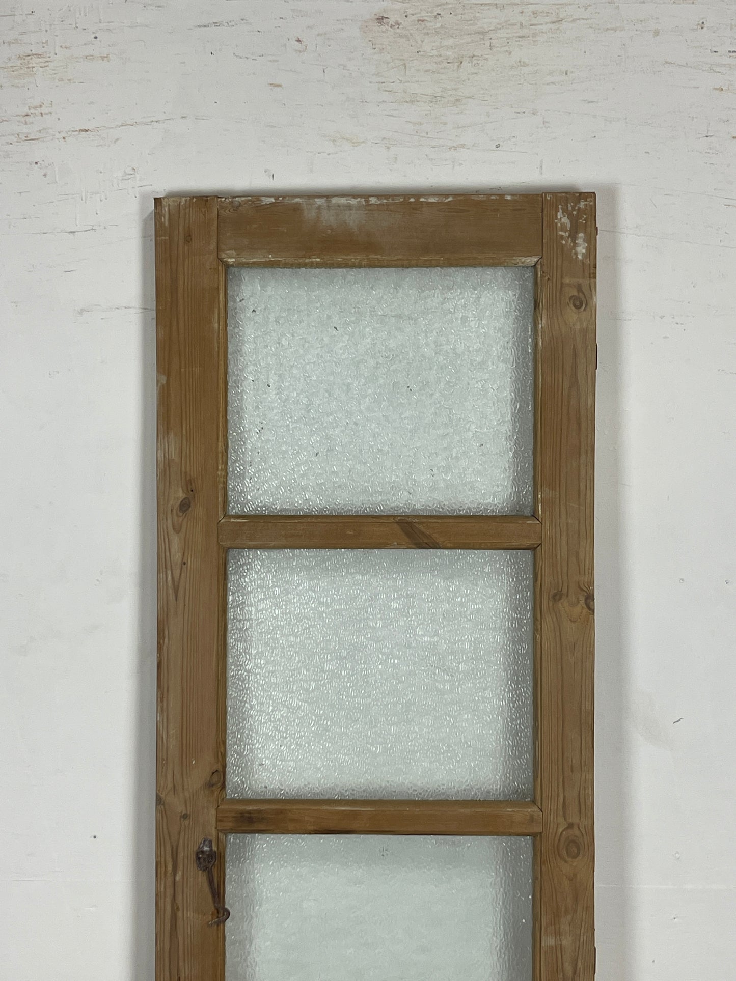Antique French Panel Door with Glass  (85.5 x 23.25) N189