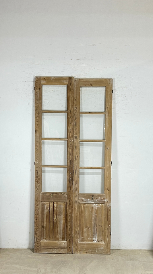 Antique French panel doors with Glass (100x43.5) P177