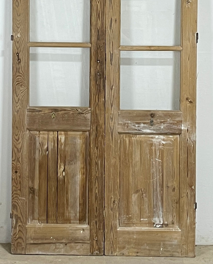 Antique French panel doors with Glass (100x43.5) P177