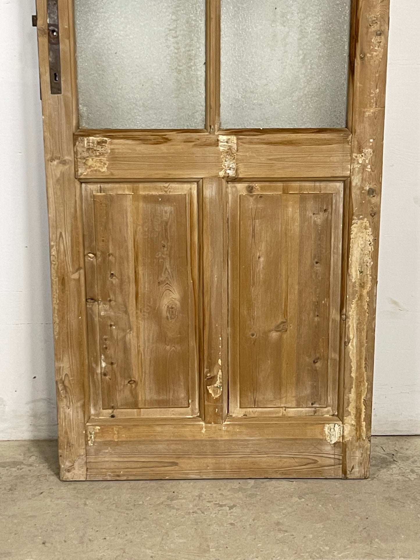 Antique French Panel Door with Glass  (85.5x32.25) M219