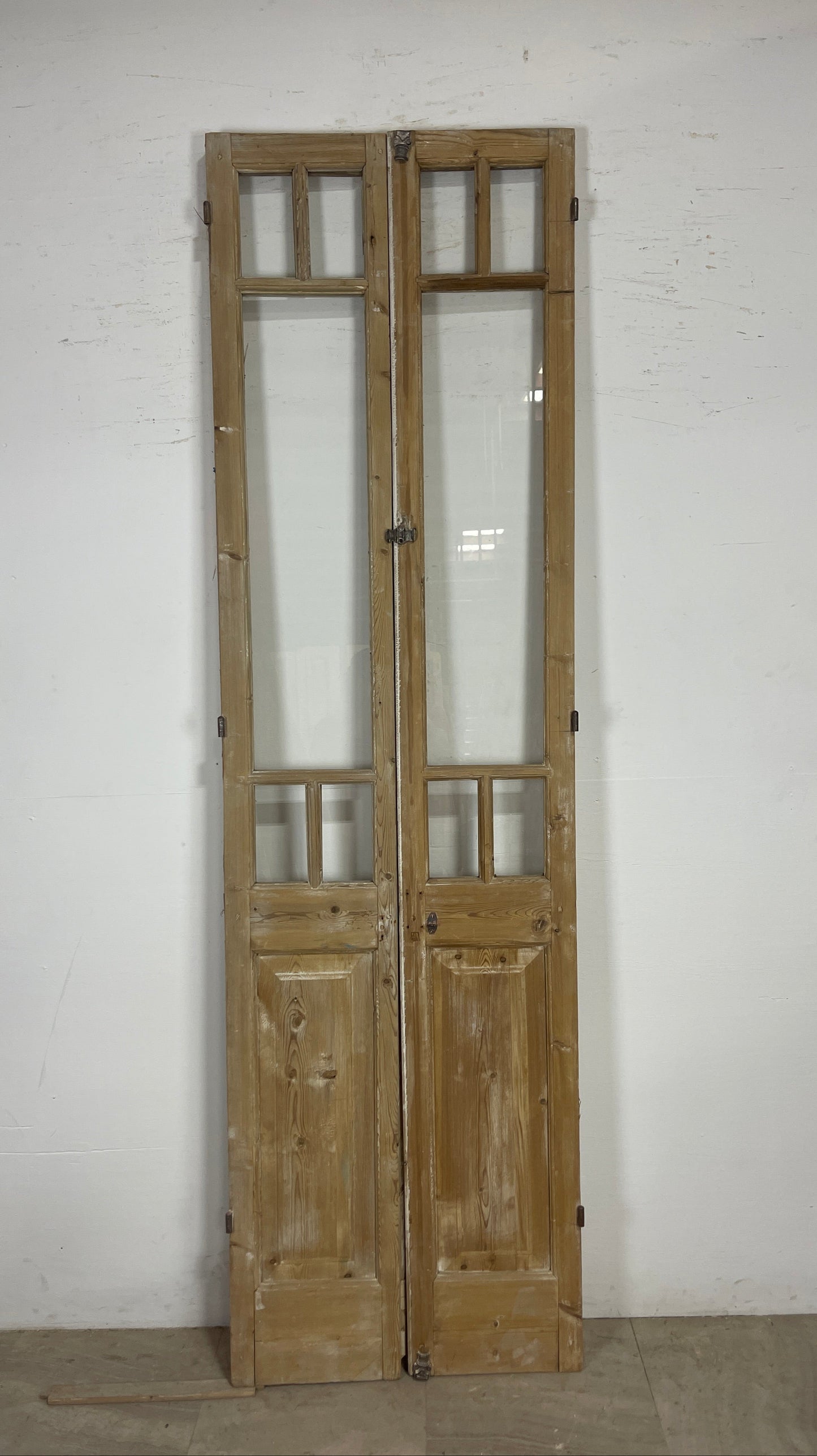 Antique French panel doors with Glass (99x 28.75)  O112