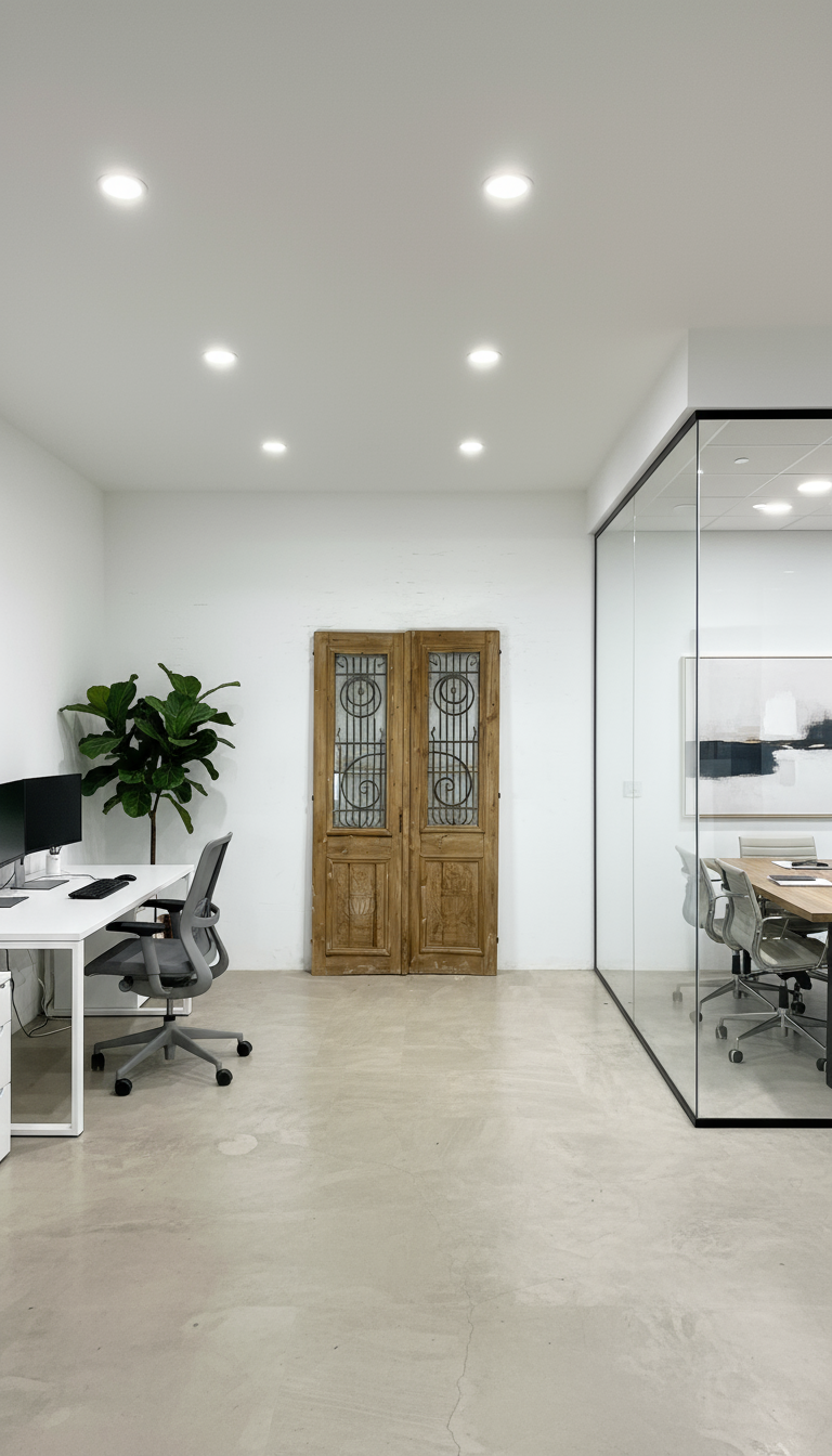 Antique French panel doors with Metal (95x53) P120