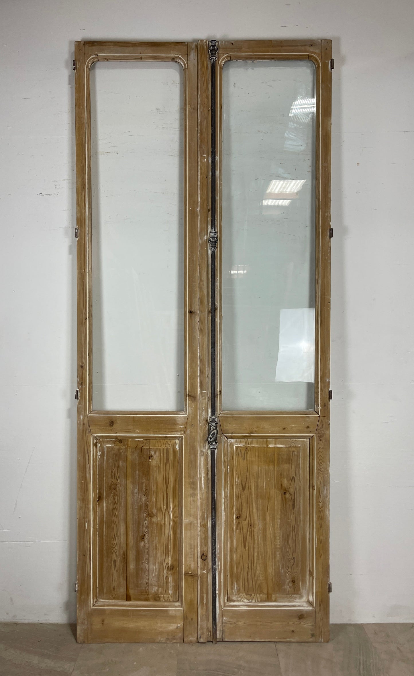Antique French panel doors with Glass (112.25 x 47.5) O77