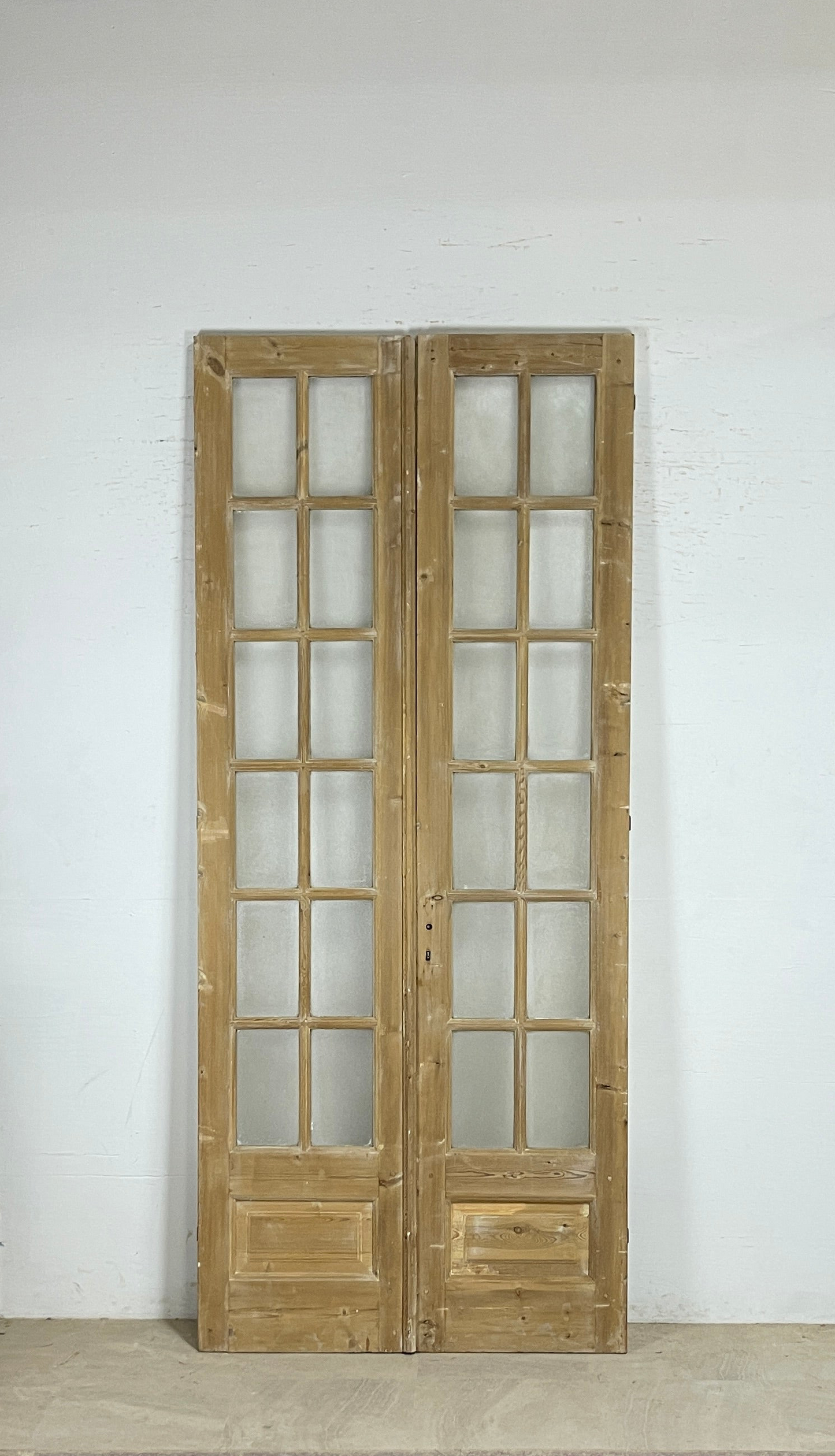 Antique French panel doors with Glass (108x46) P174