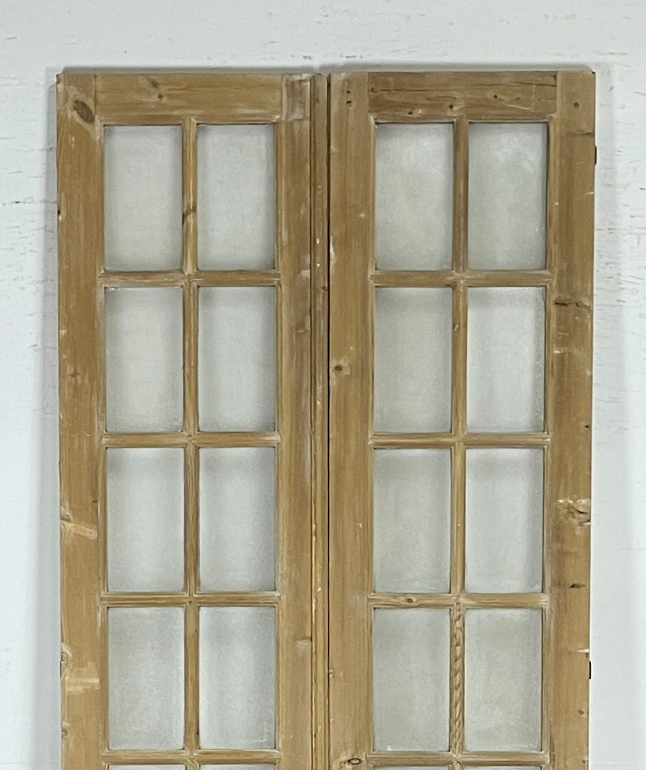 Antique French panel doors with Glass (108x46) P174