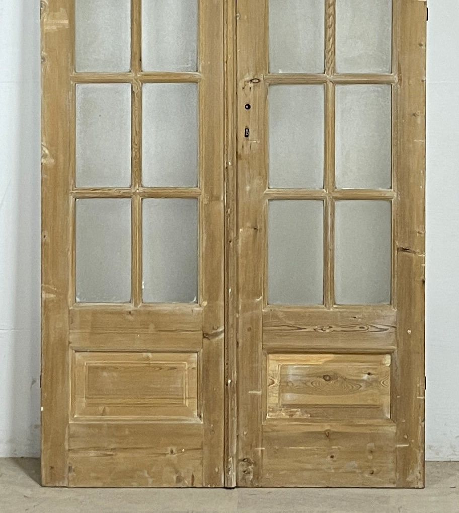 Antique French panel doors with Glass (108x46) P174