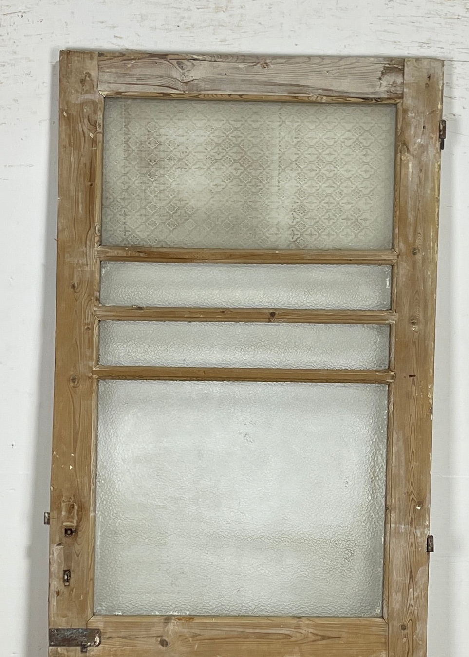 Antique French panel single door with glass (83x31.5) P207