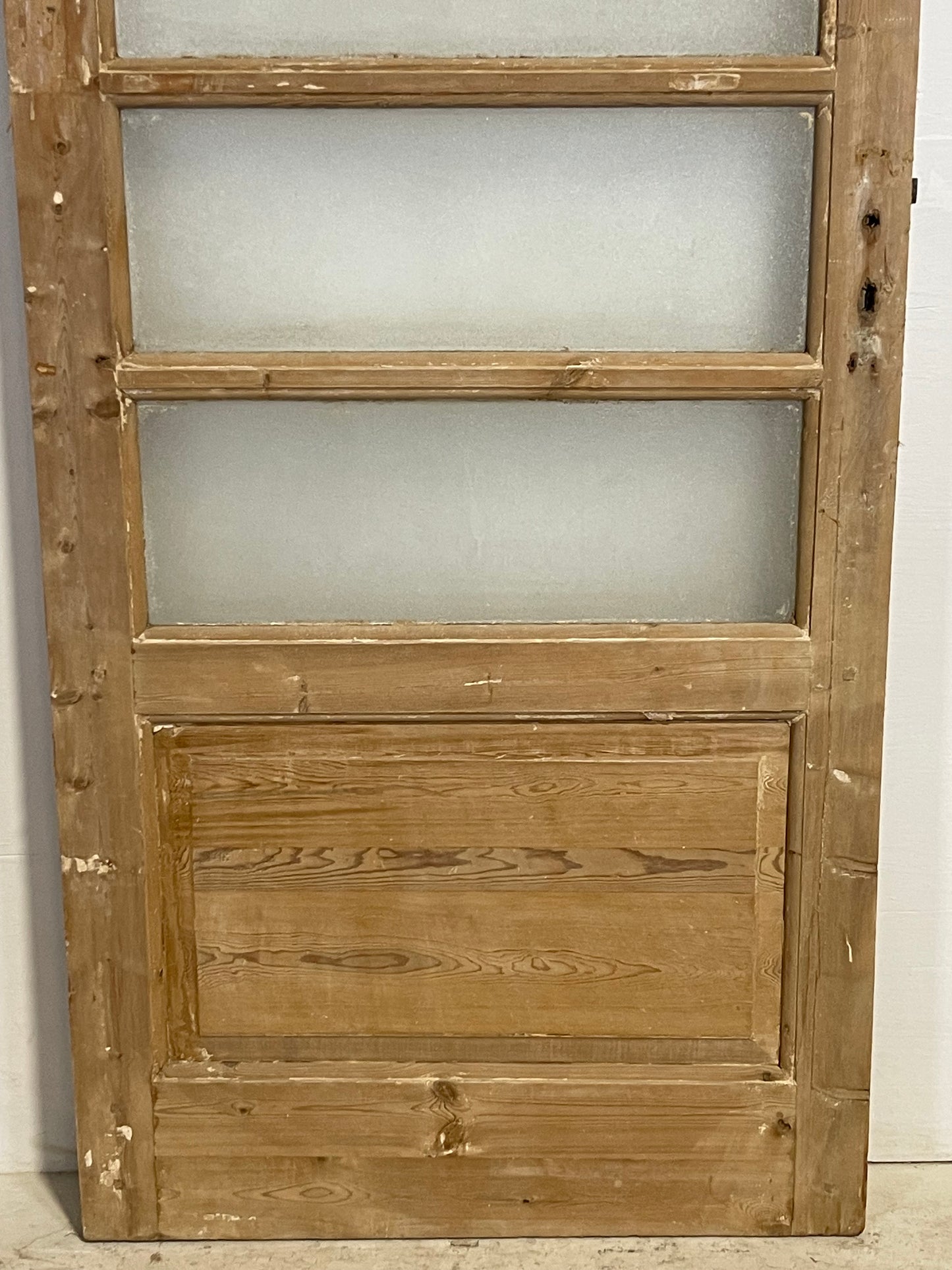 Antique French Panel Door with Glass  (84.25x28.75) L250