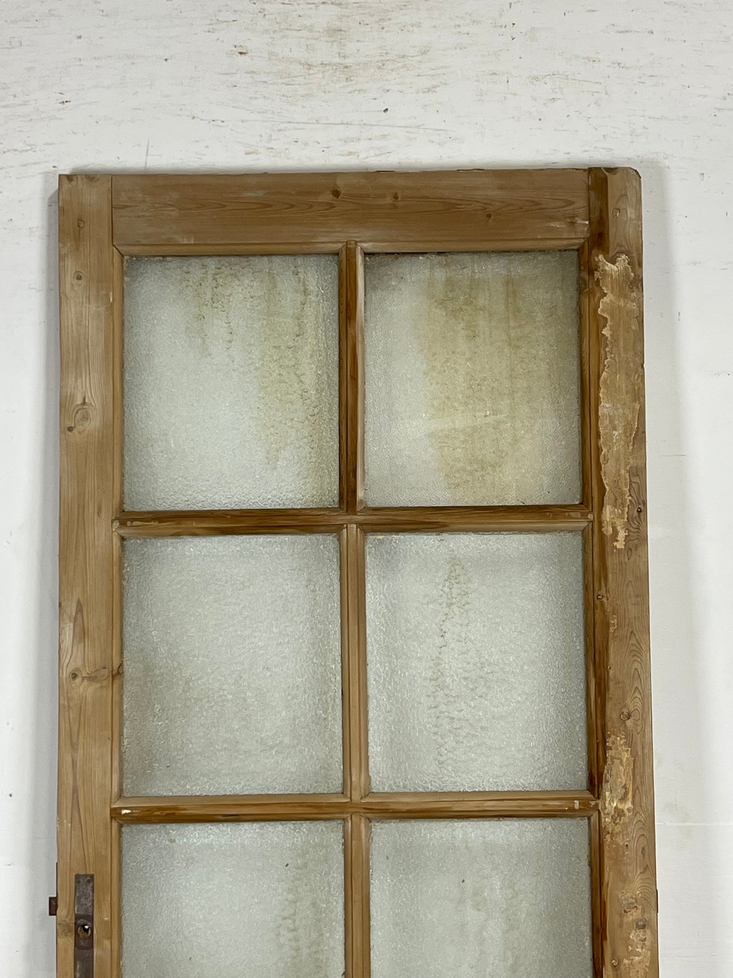 Antique French Panel Door with Glass  (85.5x32.25) M219
