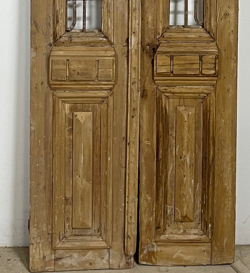 Antique French panel doors with Metal (99x35) P102
