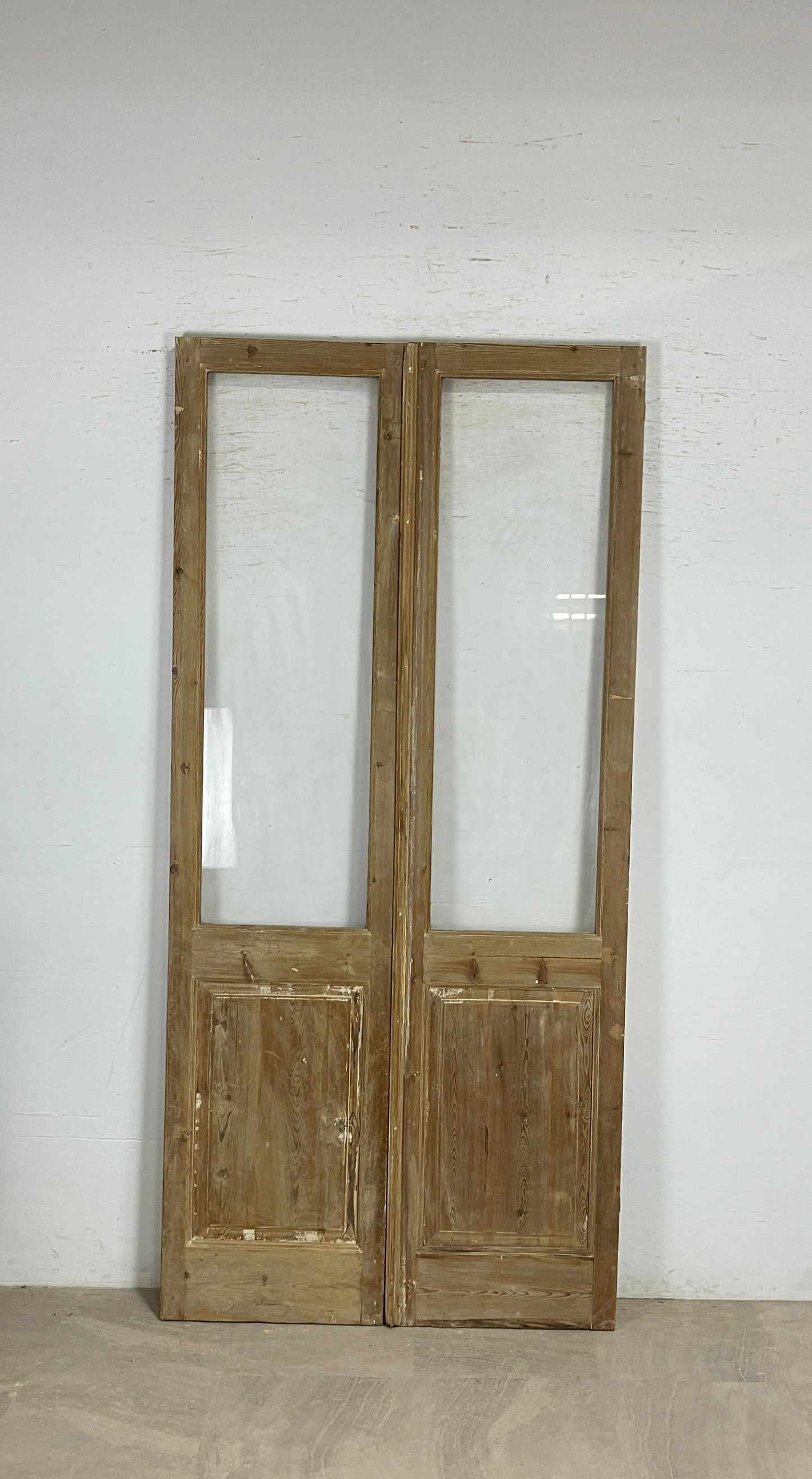 Antique French panel doors with Glass (98x46) P138