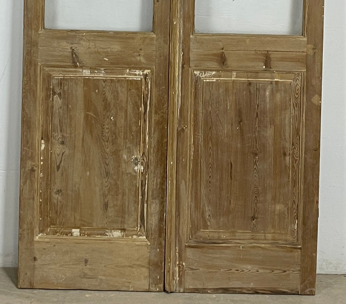 Antique French panel doors with Glass (98x46) P138