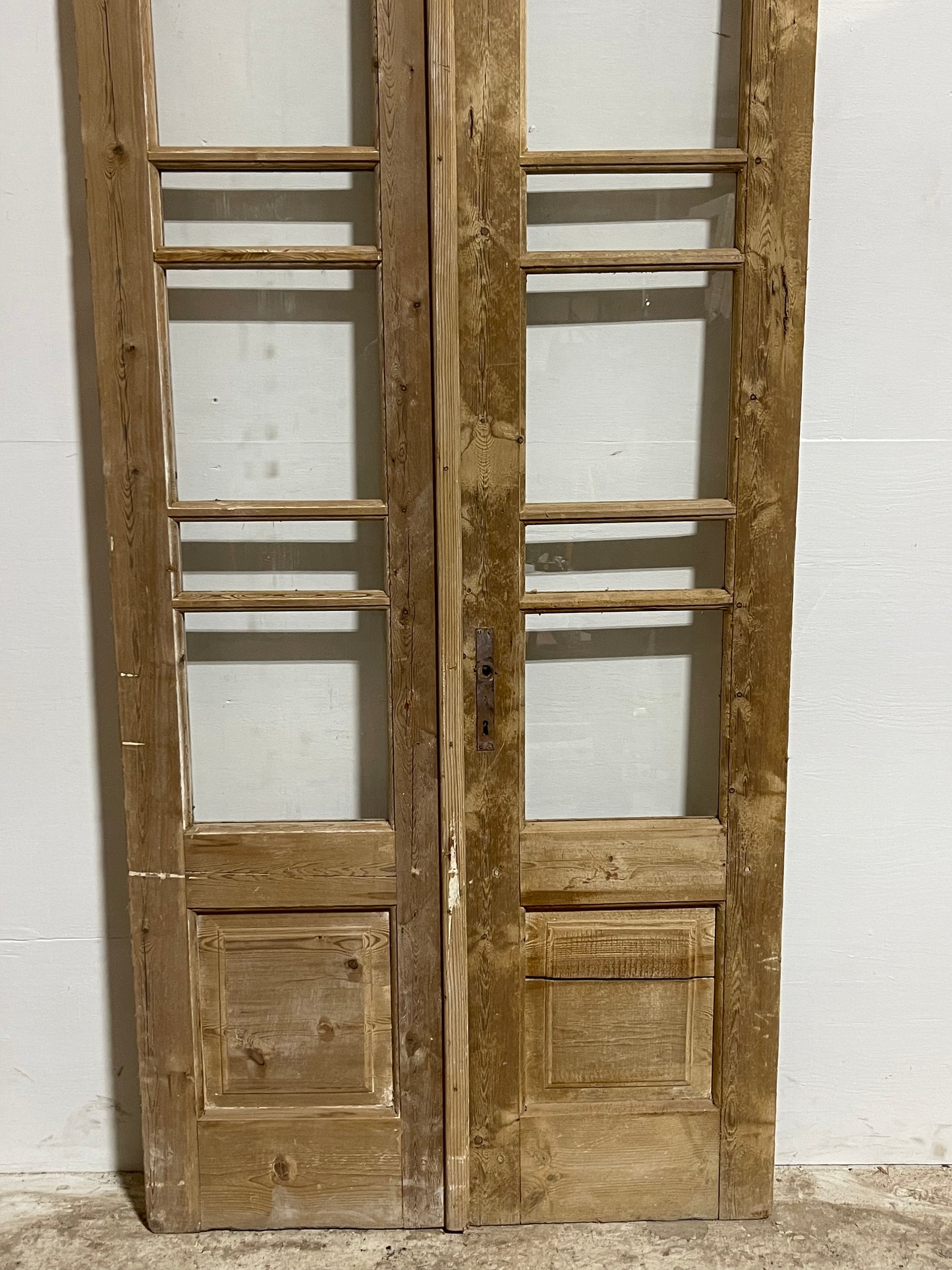 Antique French Panel Doors with glass (100x39.25) J305