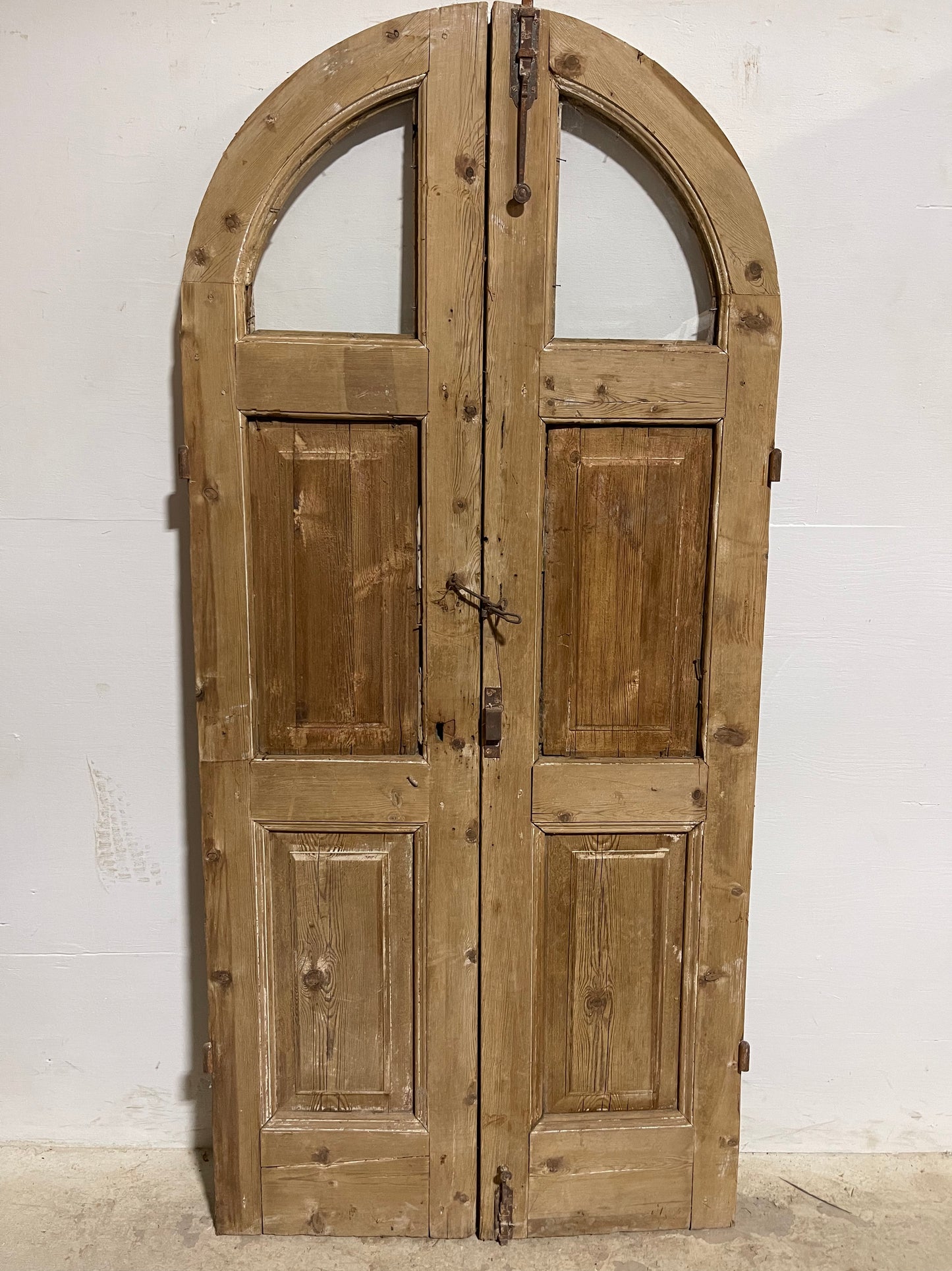 Antique French Panel Doors with glass (77x35.5) J922