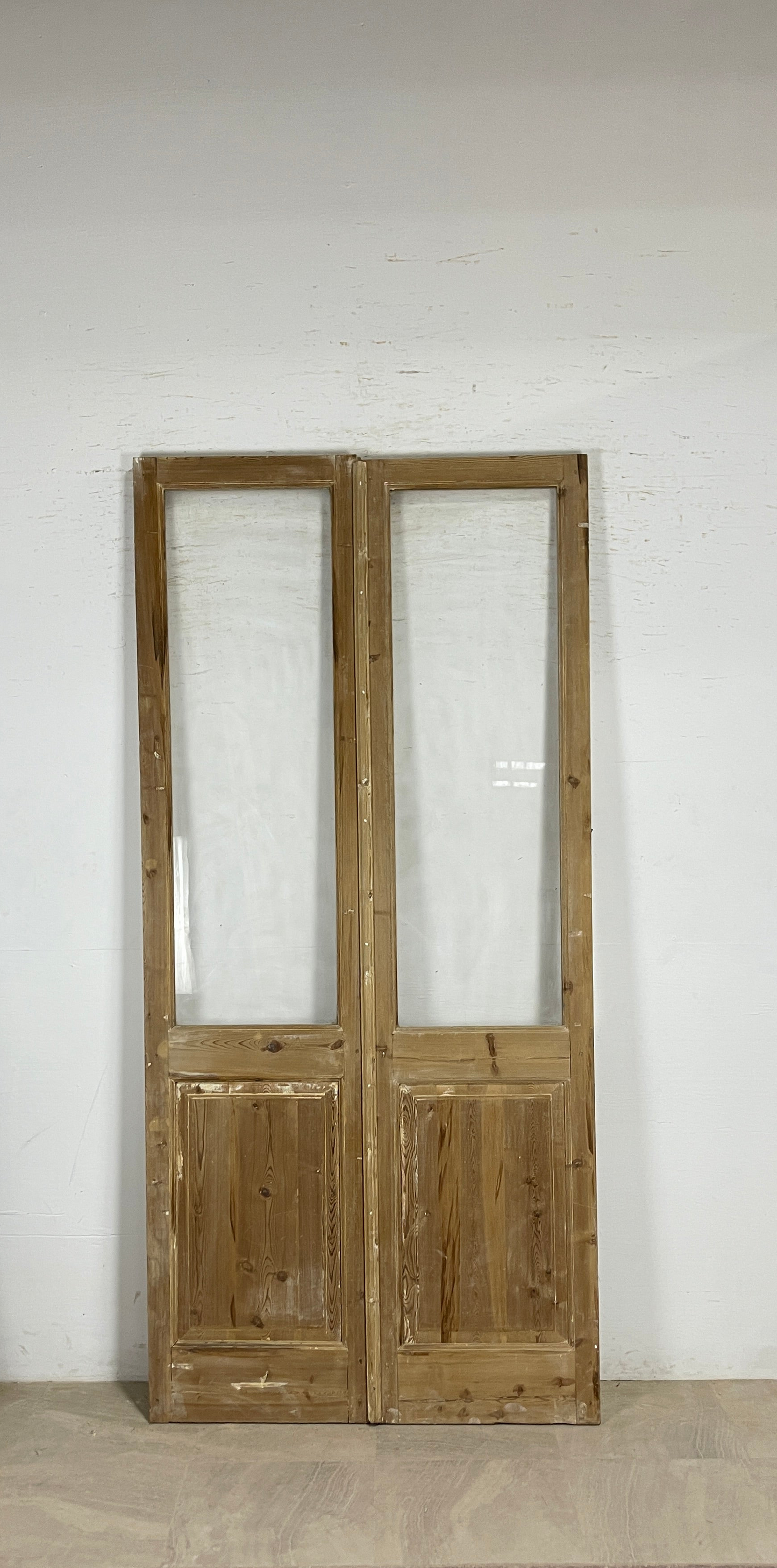 Antique French panel doors with Glass (98x46) P149