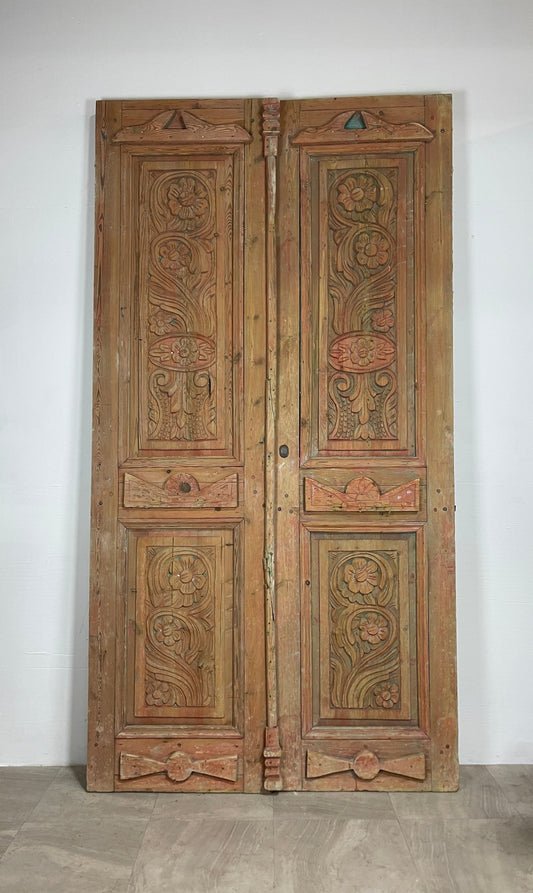 Antique French panel doors with Carvings   (112 x 58.75)      O7