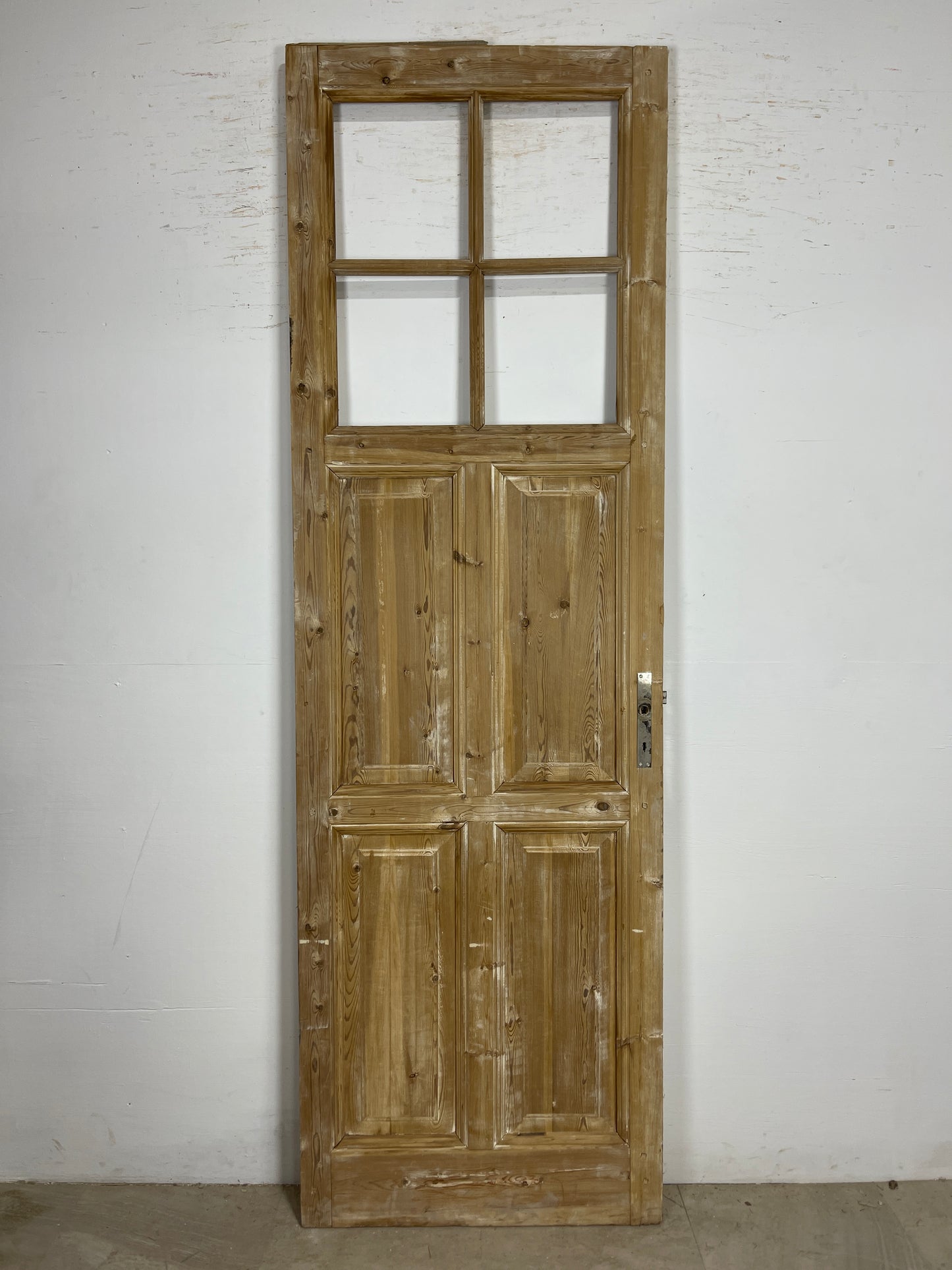 Antique French Panel Door - Single with glass - no glass (98.5x31.25) O238